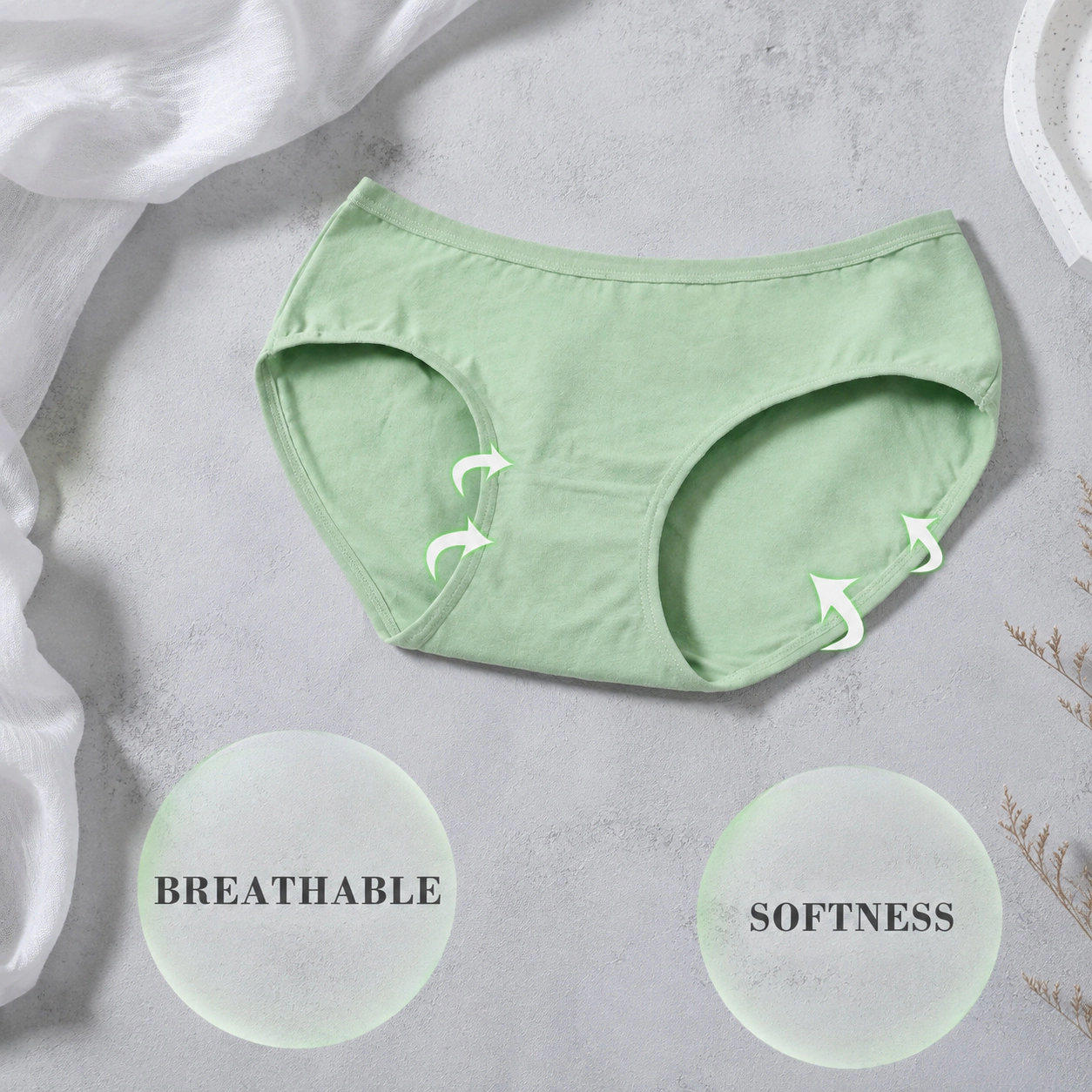 WZK Womens 6-Pack High Cut Stretch Cotton Underwear