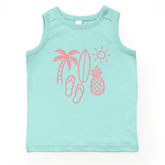 The Juniper Shop - Beach Elements Outline - Youth Tank Top