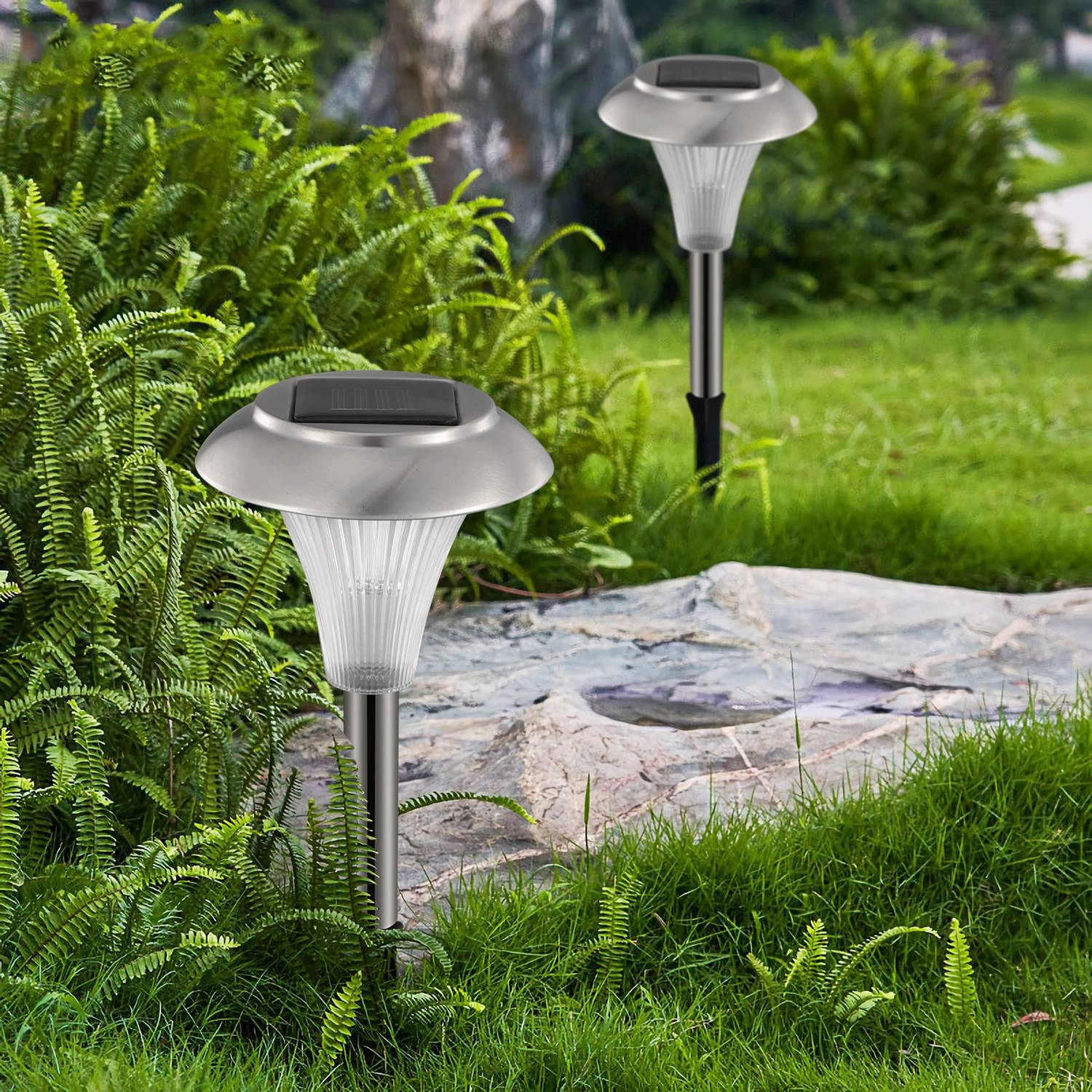 GBruno 12-Pack Color Changing Solar Garden Lights