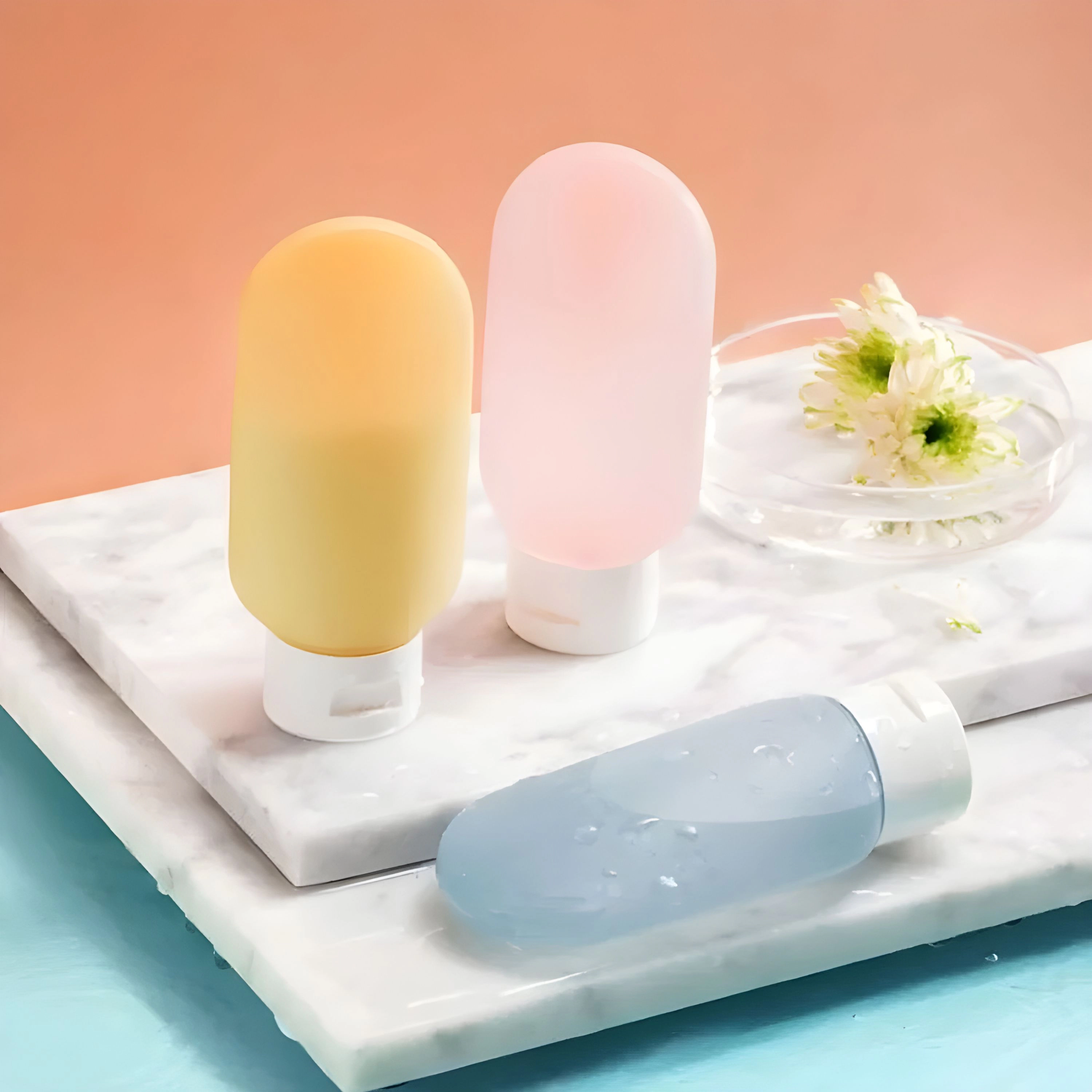 Kitcheniva 4 Pcs Soft Squeeze Reusable Travel Bottle Set