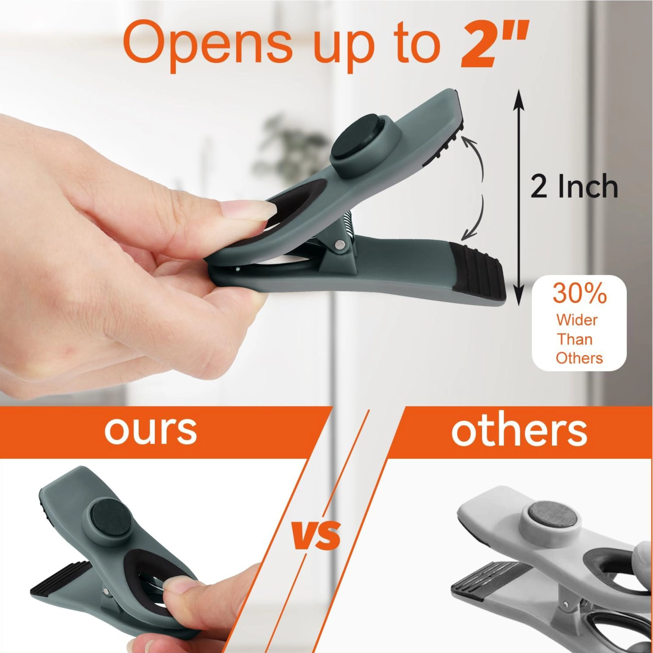 Stock Preferred Magnetic Chip Bag Clips with Airtight Seal for Food Storage