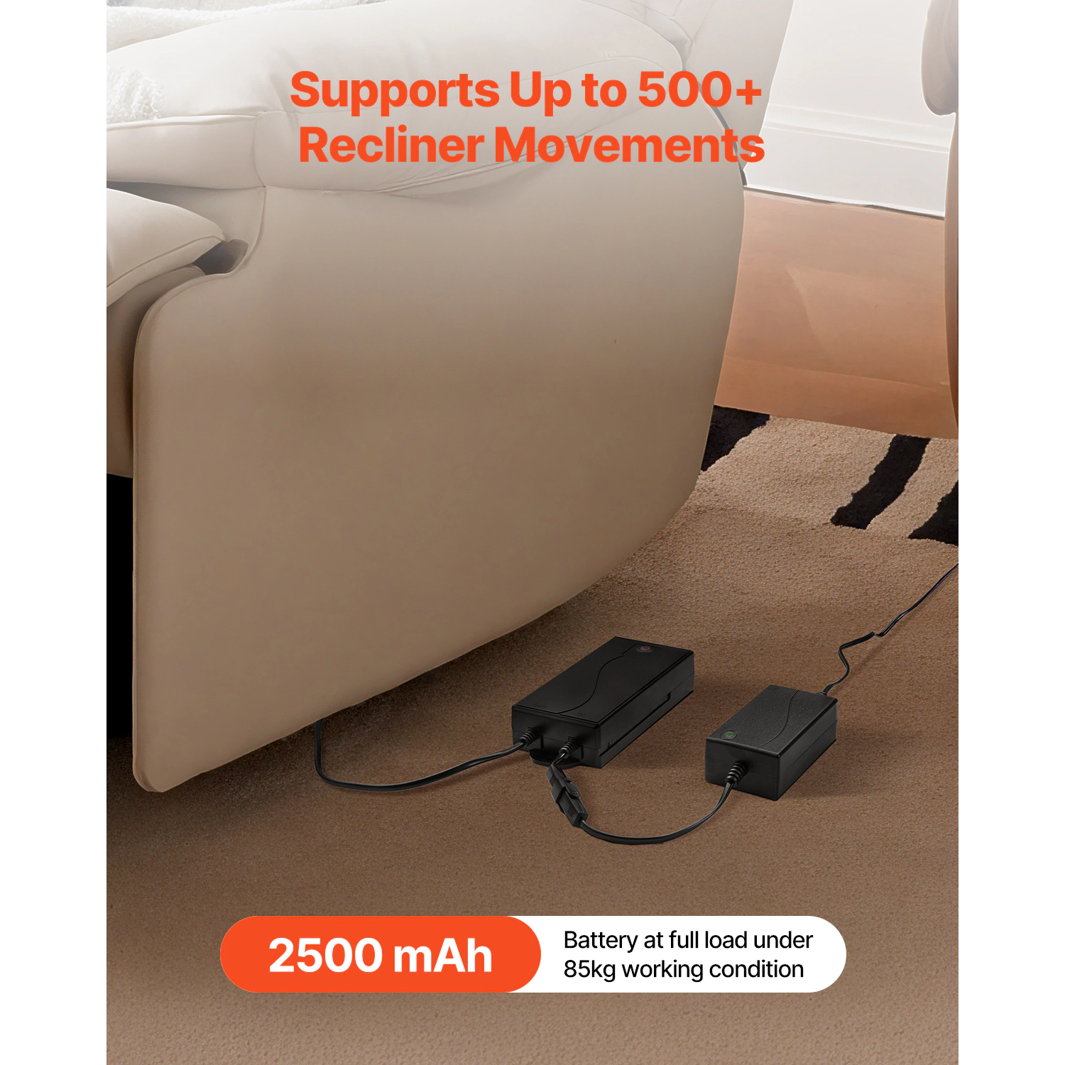 HONGGE Battery Pack for Reclining Furniture with Adapter