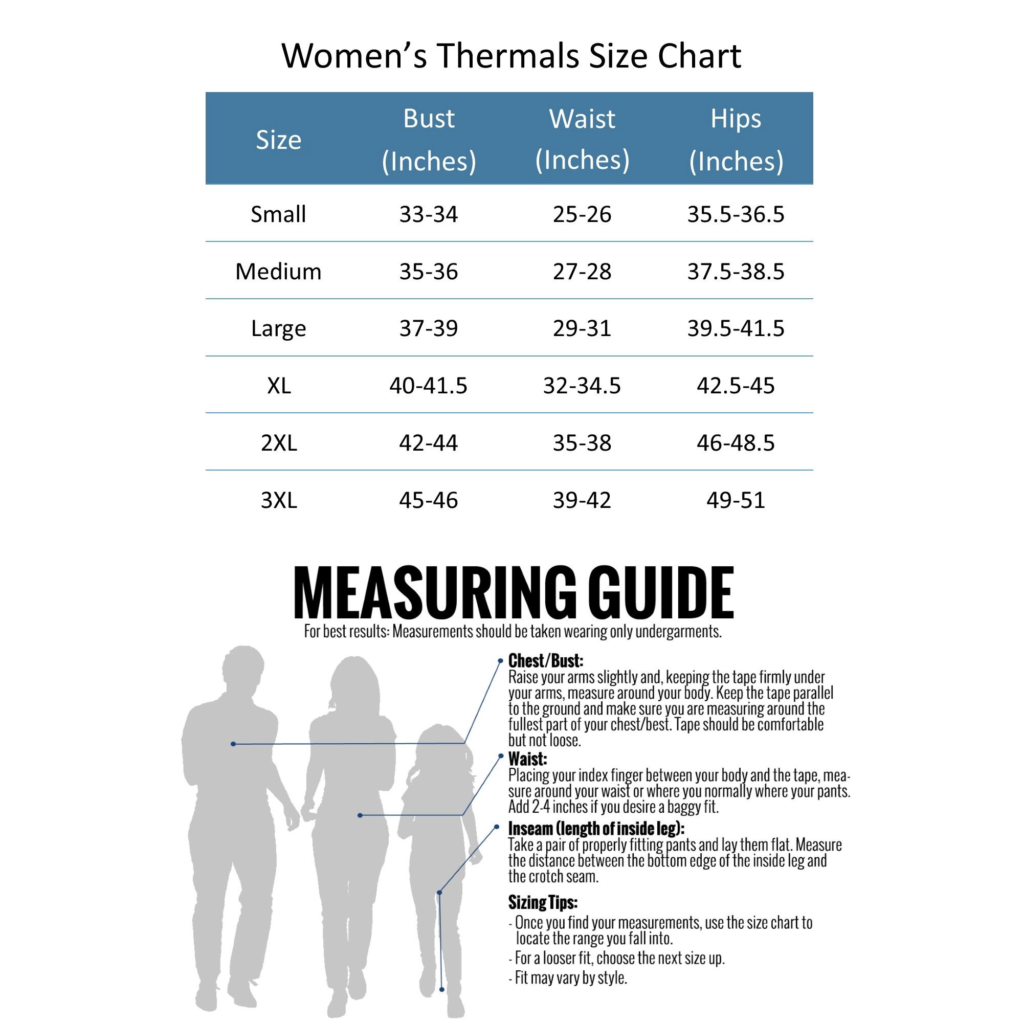 CTM Women's Thermal Underwear Long Sleeve and Pant Set