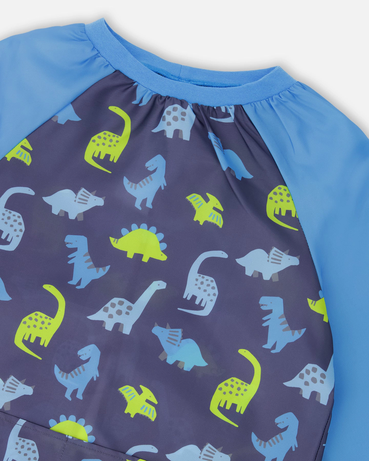 Deux par Deux Boys Water-Resistant Raglan Sleeve Dinosaur Print Apron