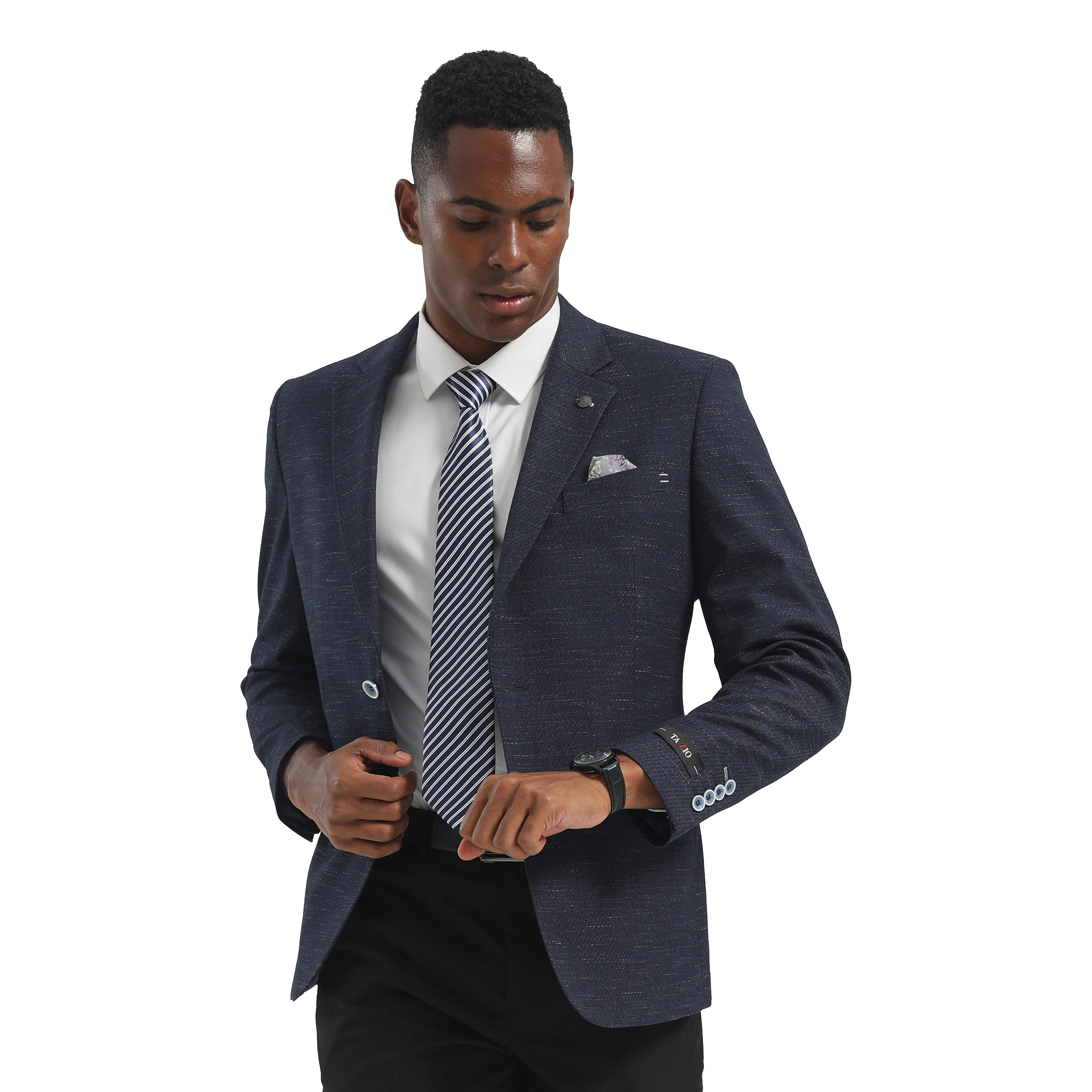 Tazzio Mens Textured Sport Coat, Business and Casual
