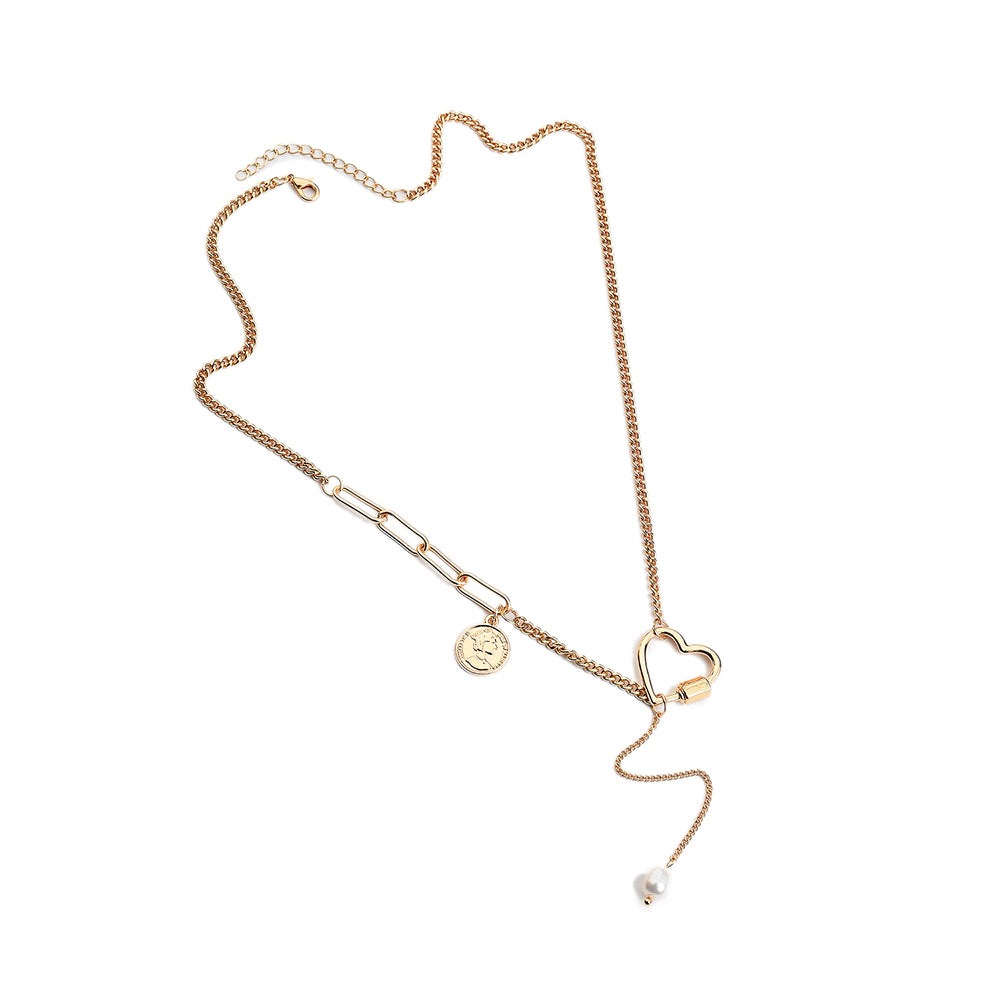 SOHI Women's Gold Link Chain Necklace