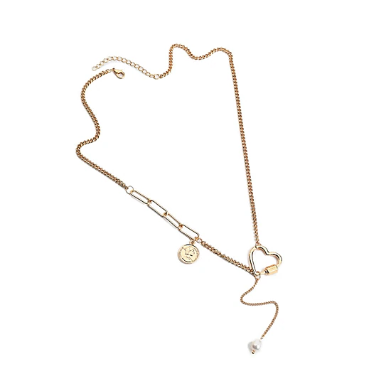 SOHI Women's Gold Link Chain Necklace