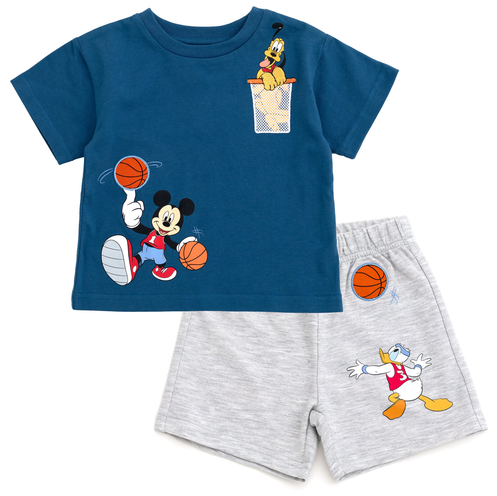 Disney Boys' T-Shirt and French Terry Shorts Set