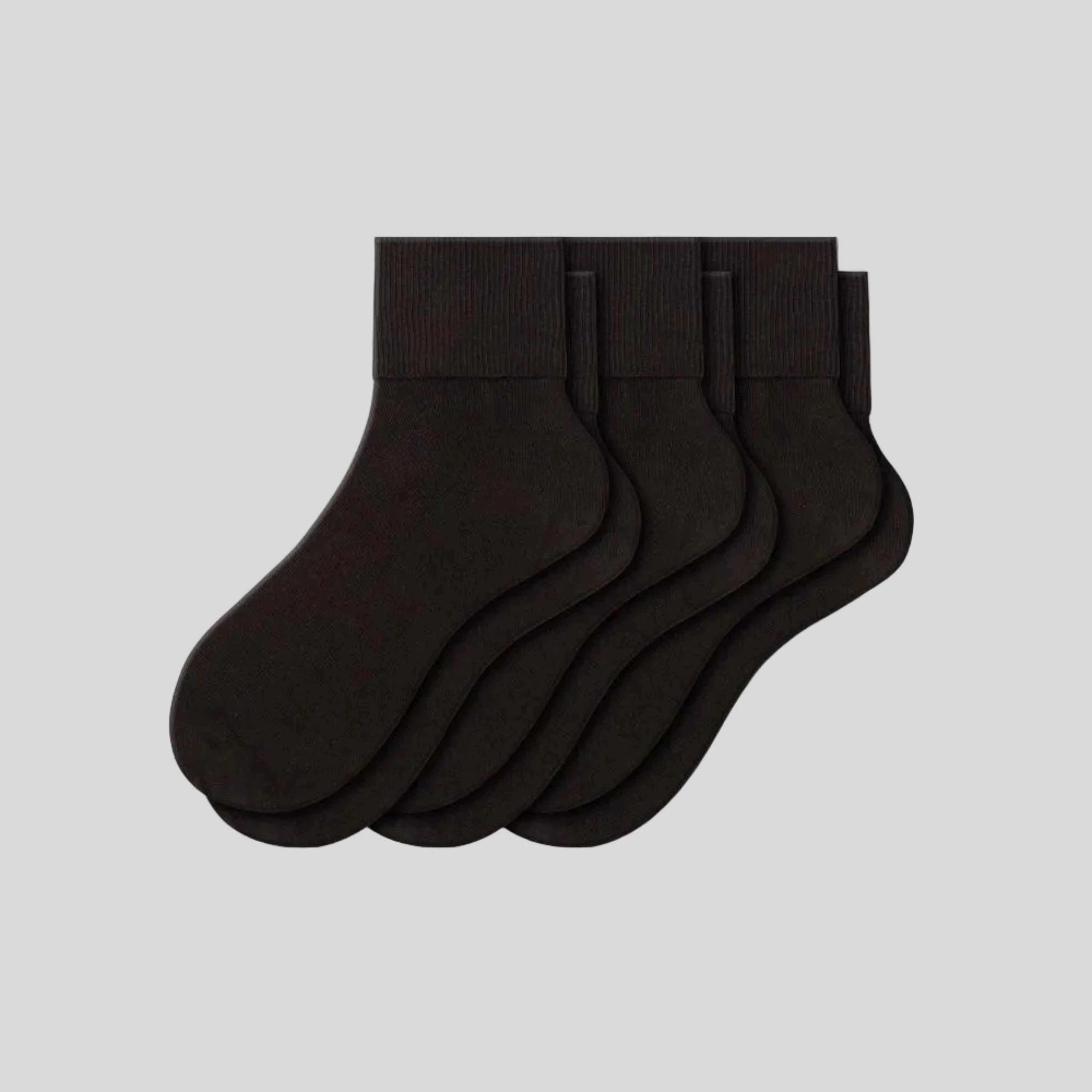 Wear Sierra Women's 3 Pair Packs Turn Cuff Socks