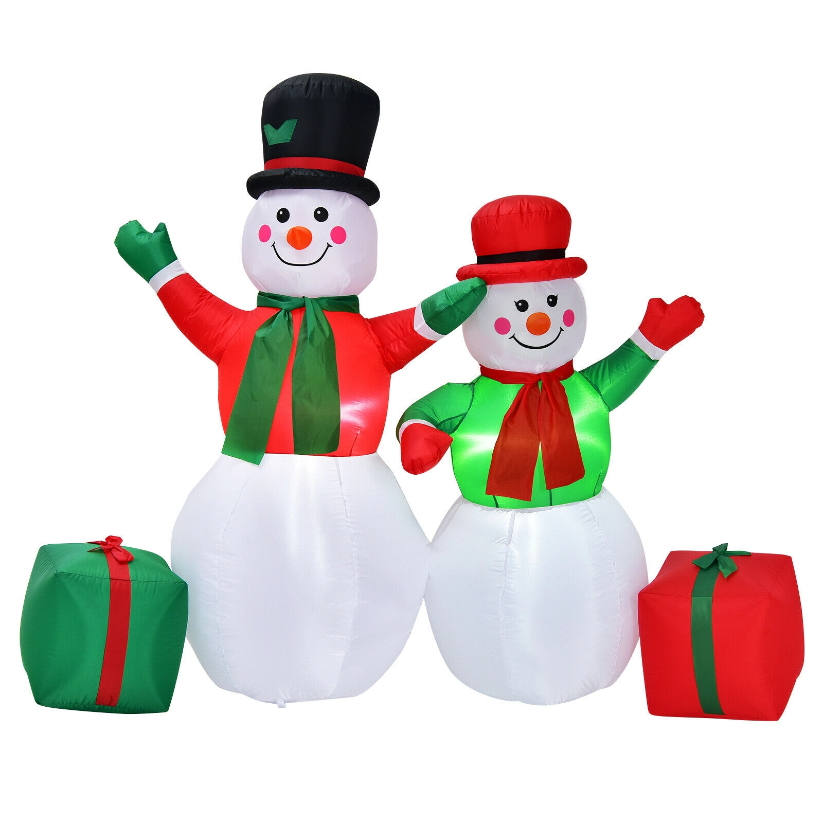 SUGIFT 6-ft Christmas Inflatable Snowman Blow Up Outdoor Yard Decoration with LED Lights and Stakes