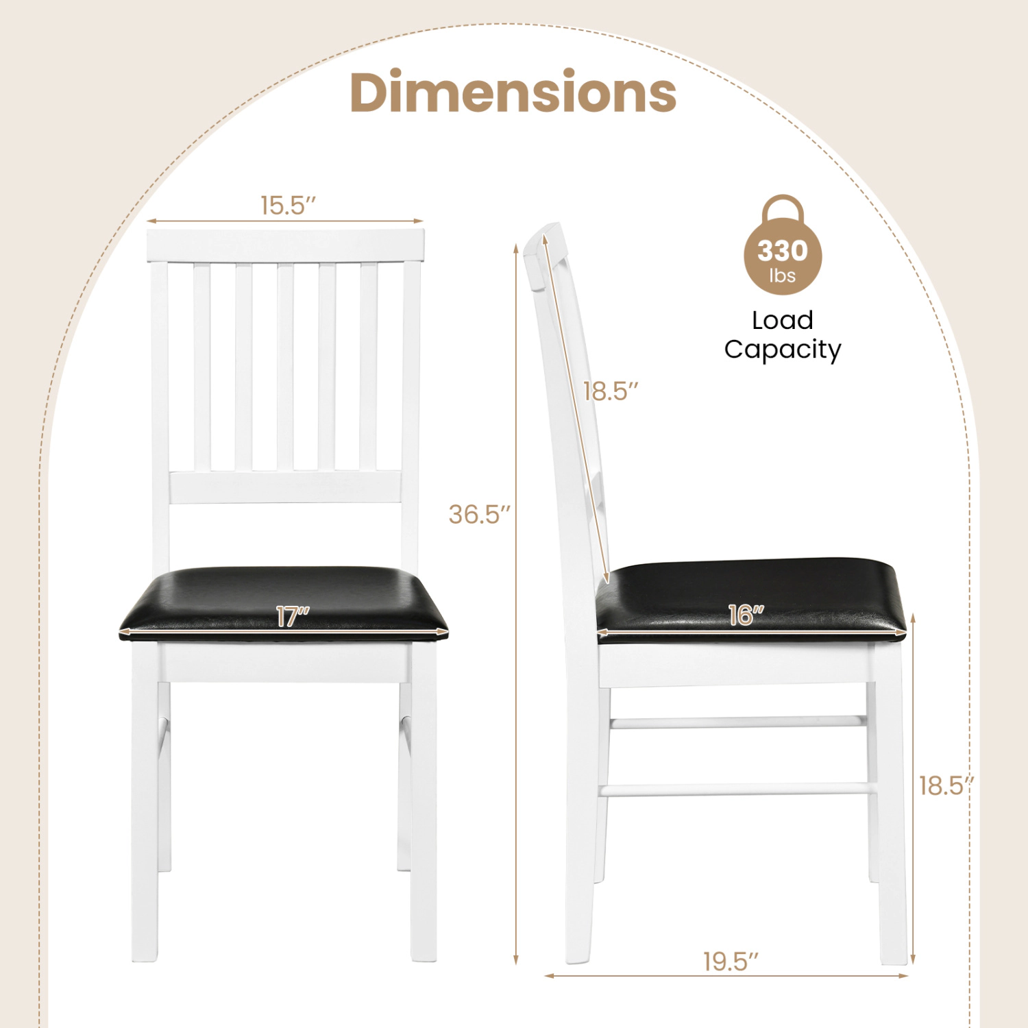 LJG Dining Chairs Set of 2 Modern Mid Century Dining Room Chairs