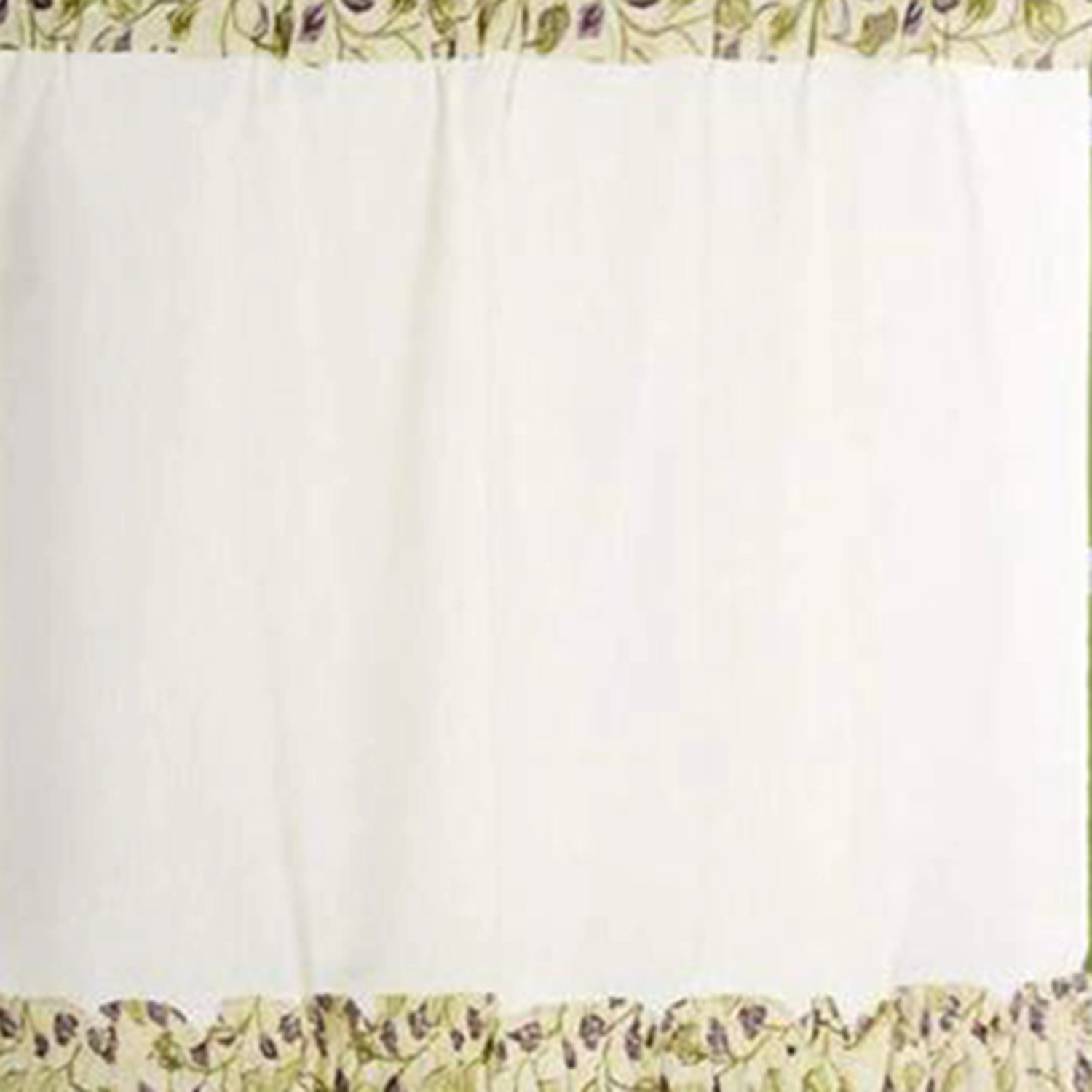 Ellis Curtain Clarice High Quality 2-Piece Leafy Branch Patterned Ruffled Tier Pair Window Curtains