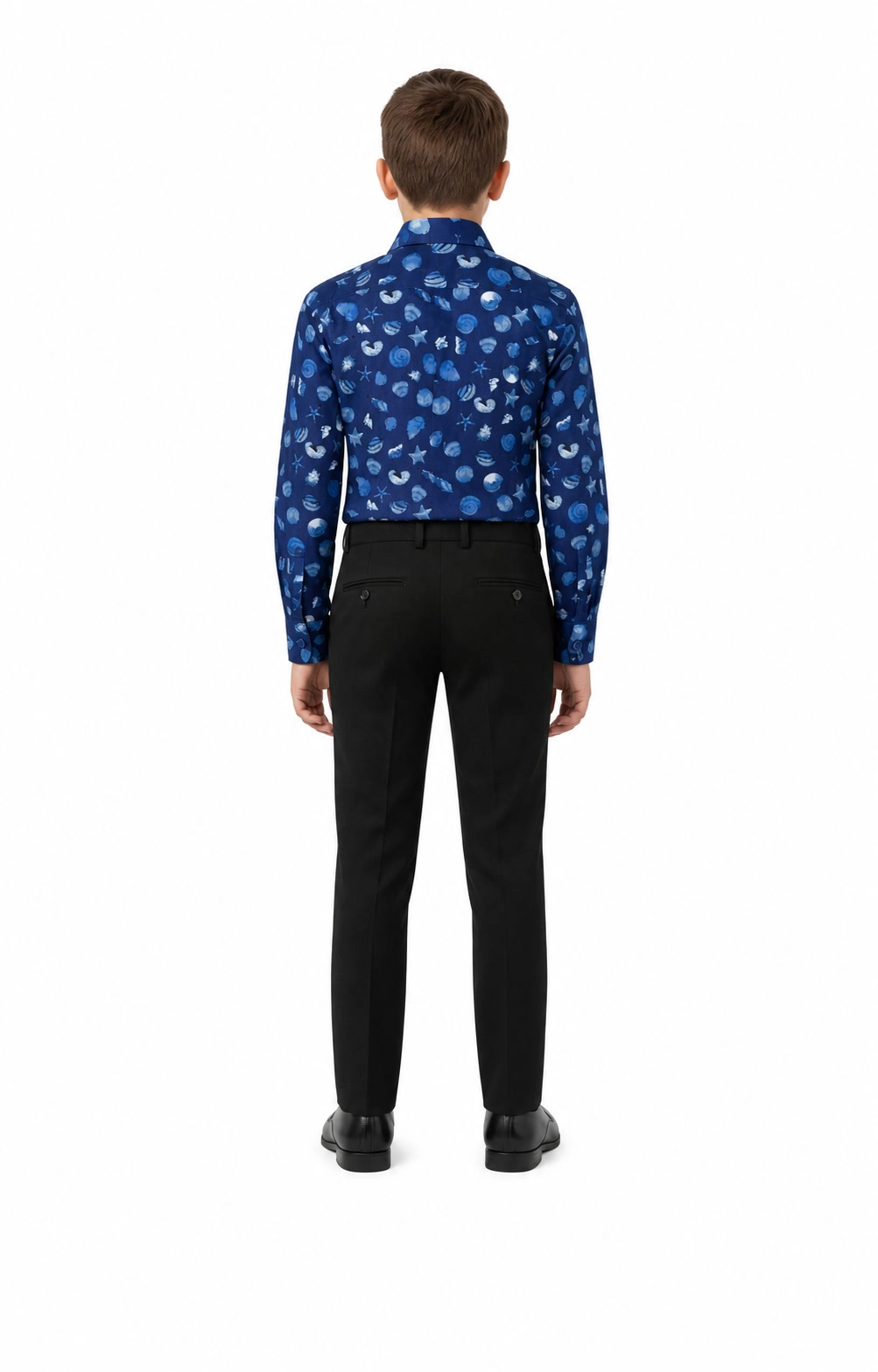 Elie Balleh Boys Slim Fit Boys' Sea Shell Print Shirt