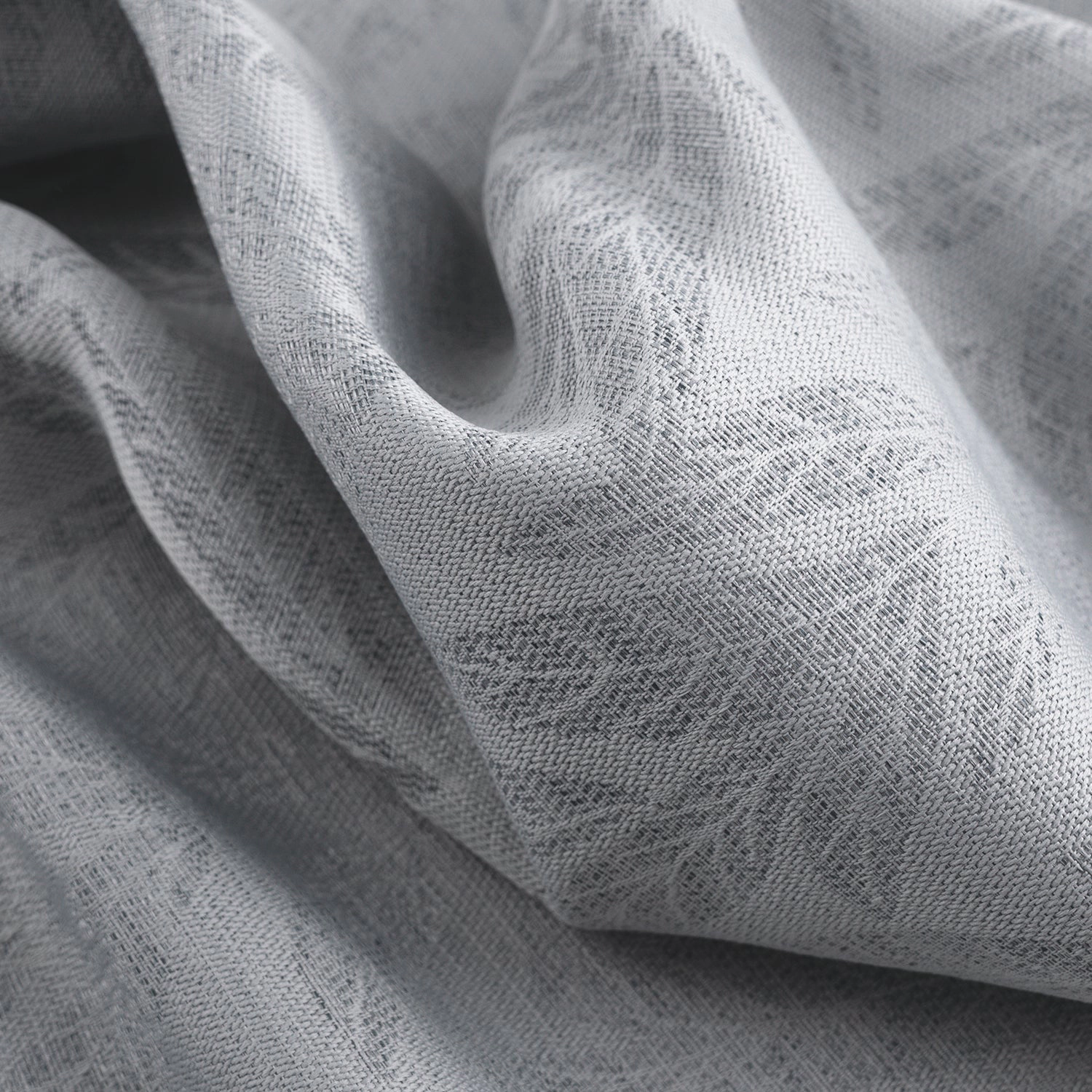 RT Designers Collection 100% Polyester 270 GSM Reba Luxury Jacquard Blackout Grommet Curtain Panel 54" x 90" Grey
