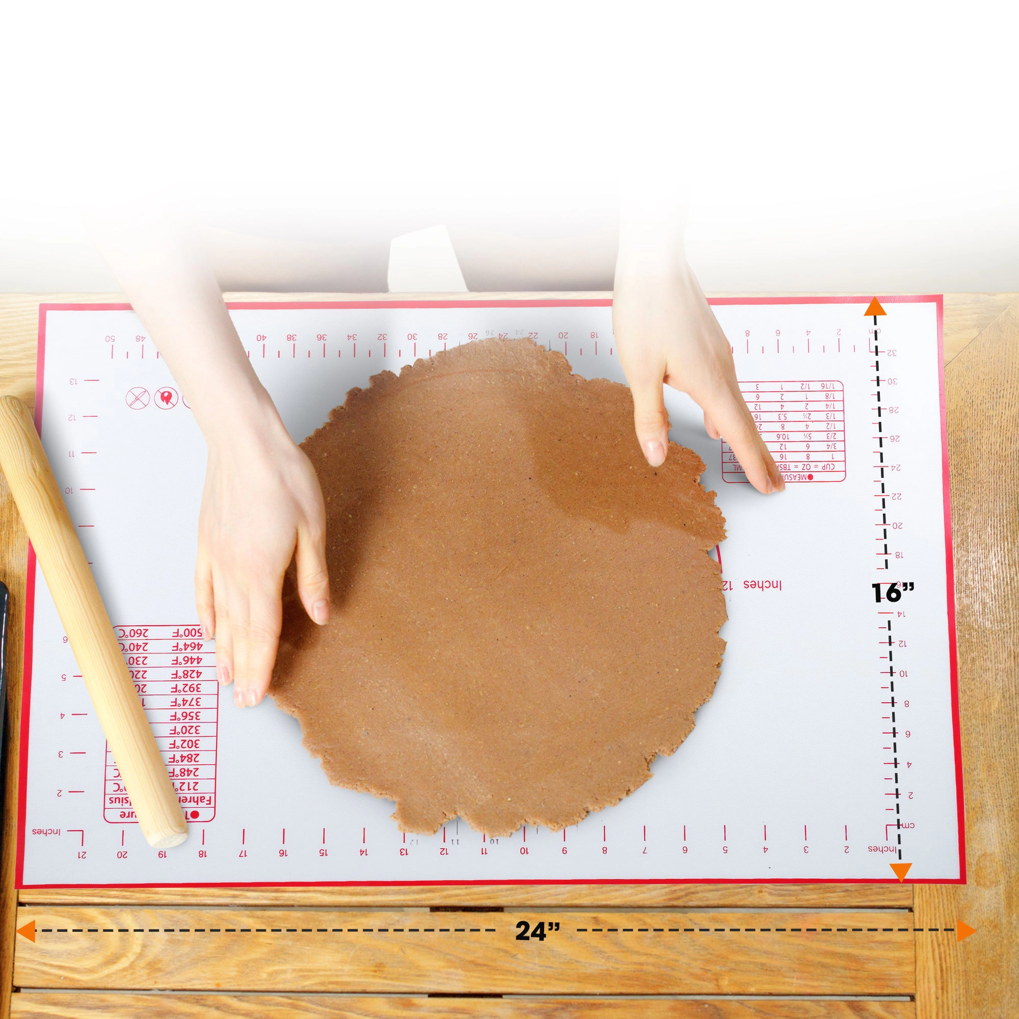 Cheer Collection Silicone Baking Mat for Dough and Baking Cookies Pizza