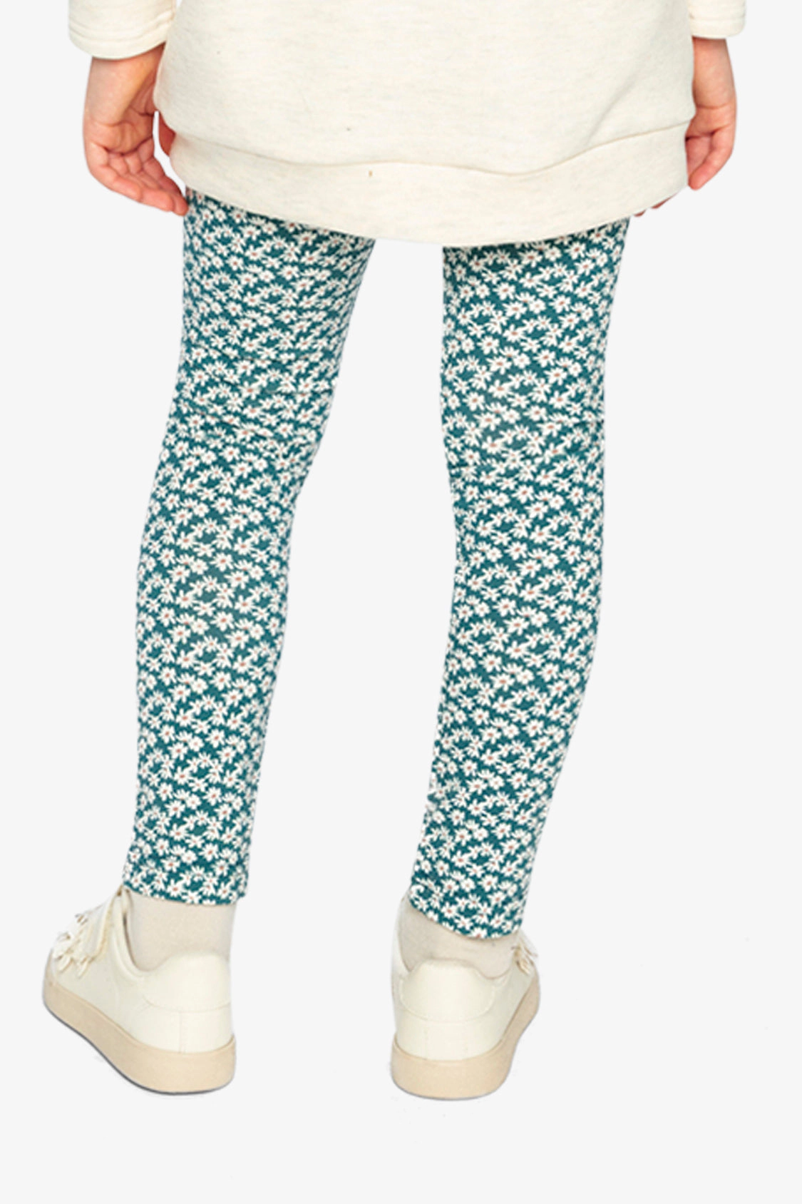 Deux par Girls Daisy Print Organic Cotton Leggings