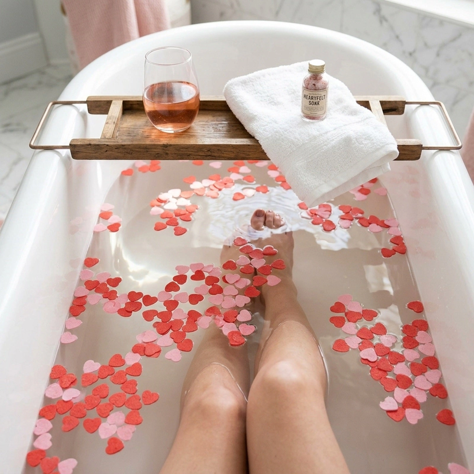 Wrapables Scented Hearts Bath Confetti