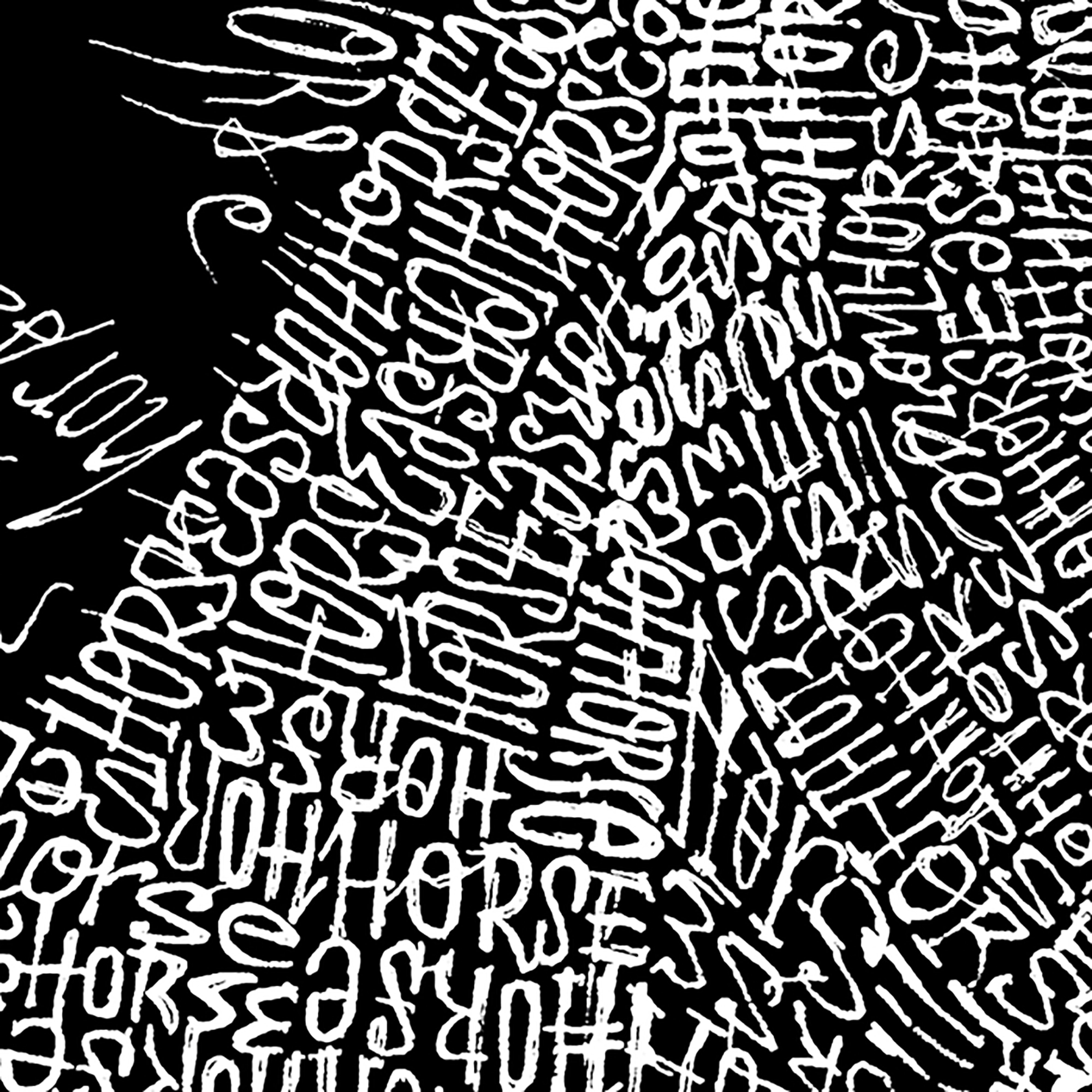 LA Pop Art Men's Horse Mane Word T-Shirt , Regular Fit