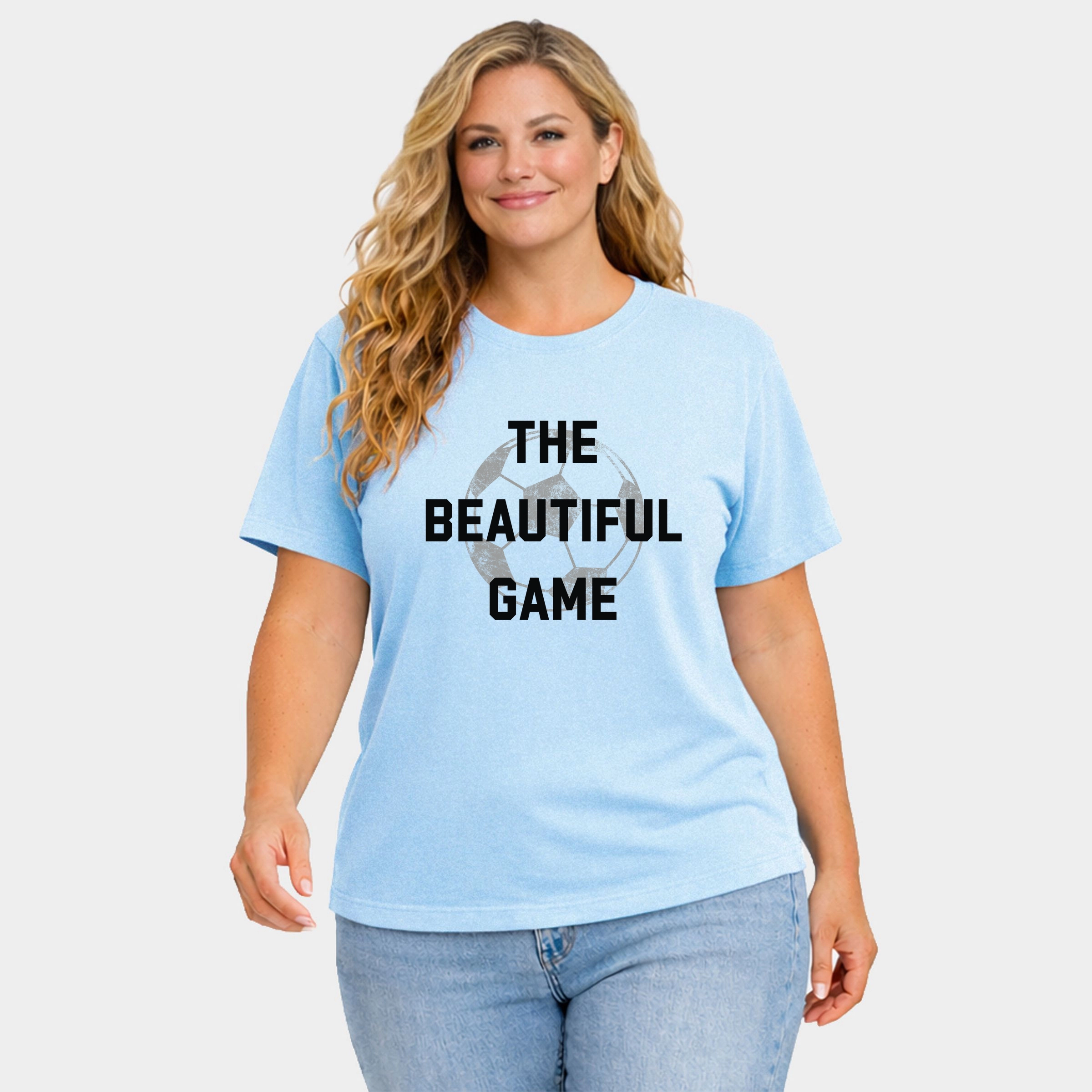 Simply Sage Market - The Beautiful Game Varsity Women's Plus Sized Garment Dyed Graphic T-Shirt