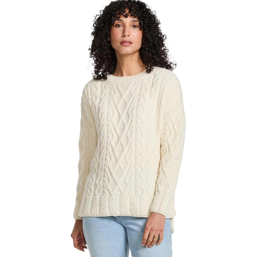 Urban Retreat Womens Super Soft Merino Wool Knit Aran Sweater