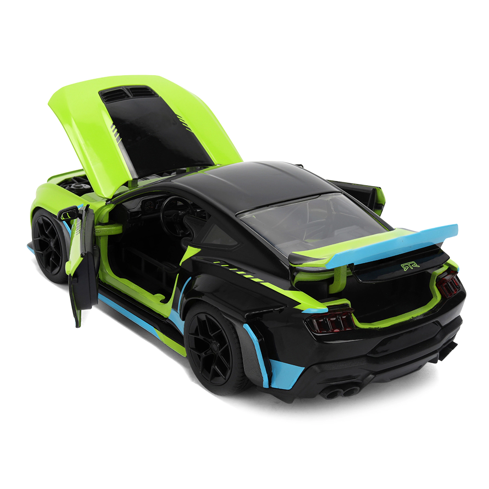 Jada 2026 Ford Mustang RTR Spec 5-D Lime Green with Black Top and Graphics "Hyper-Spec" Series 1/24 Diecast
