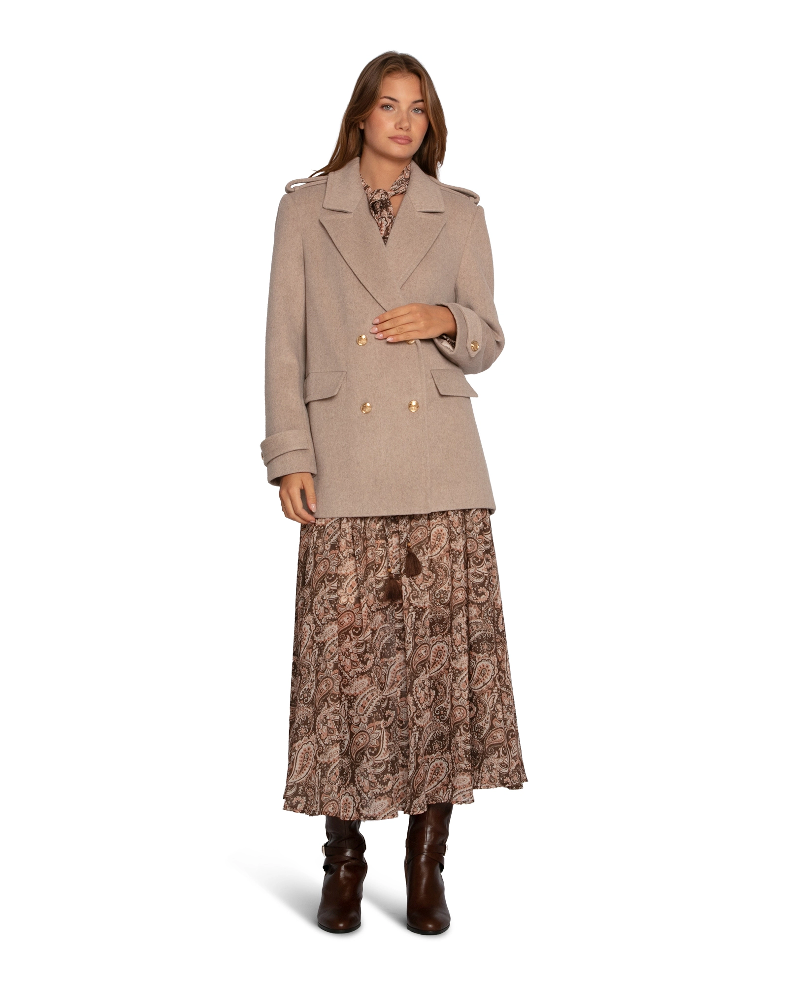 Belle & Bloom Waterfall Printed Maxi Dress