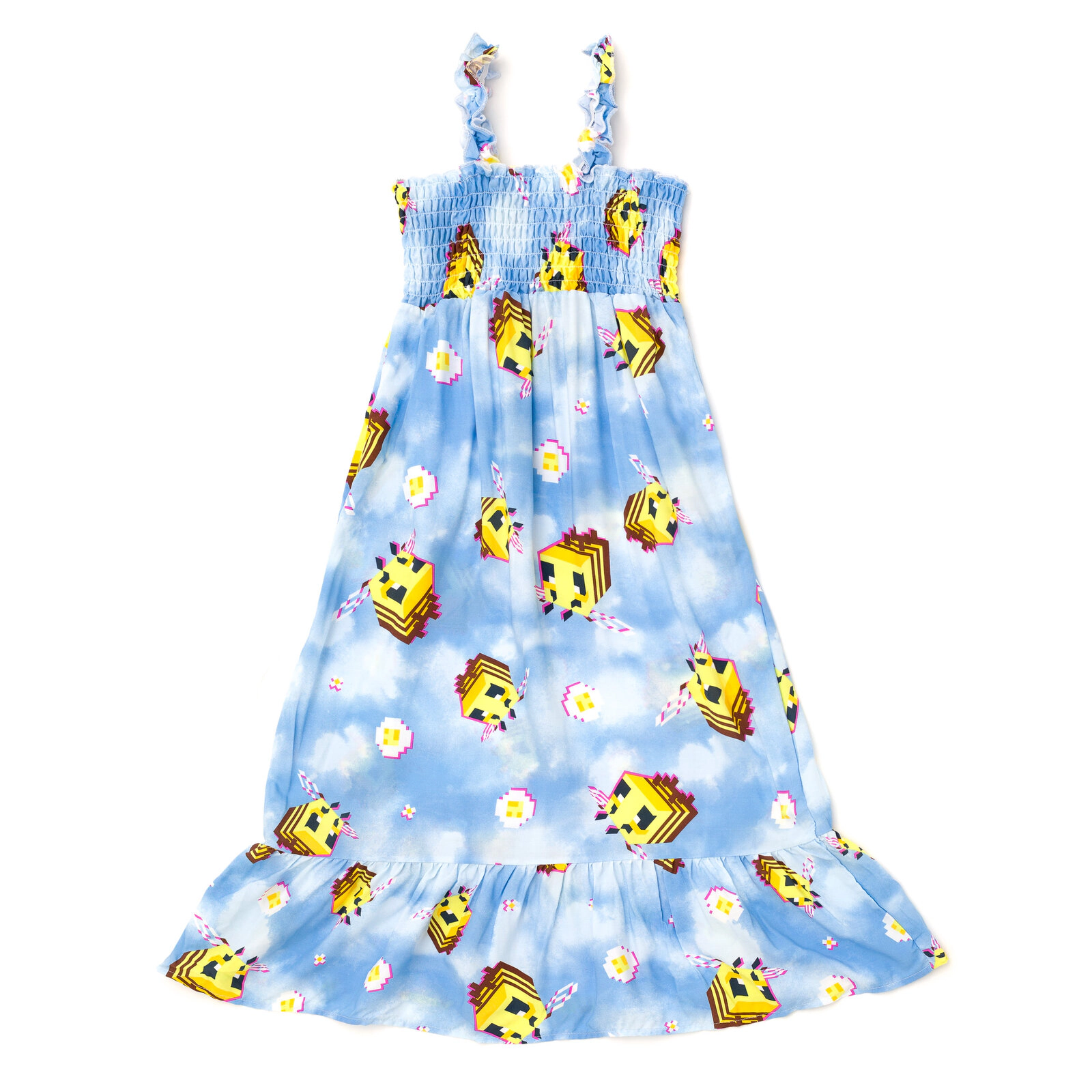Minecraft Bee Girls' Sleeveless Maxi Dress