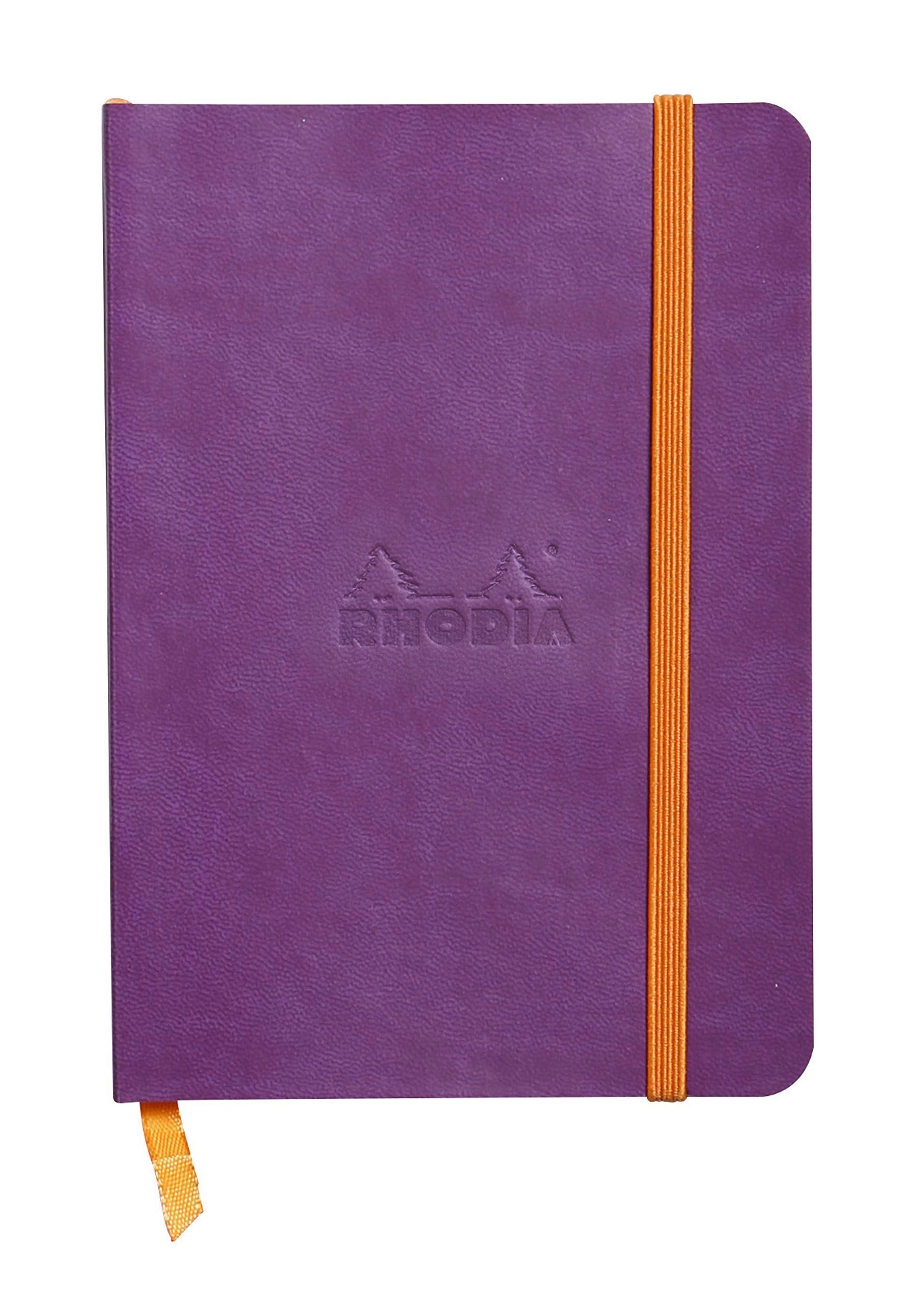 Rhodia Rhodiarama Softcover Dot Grid Notebook - 72 Sheets - 4 x 5.5 in - Purple