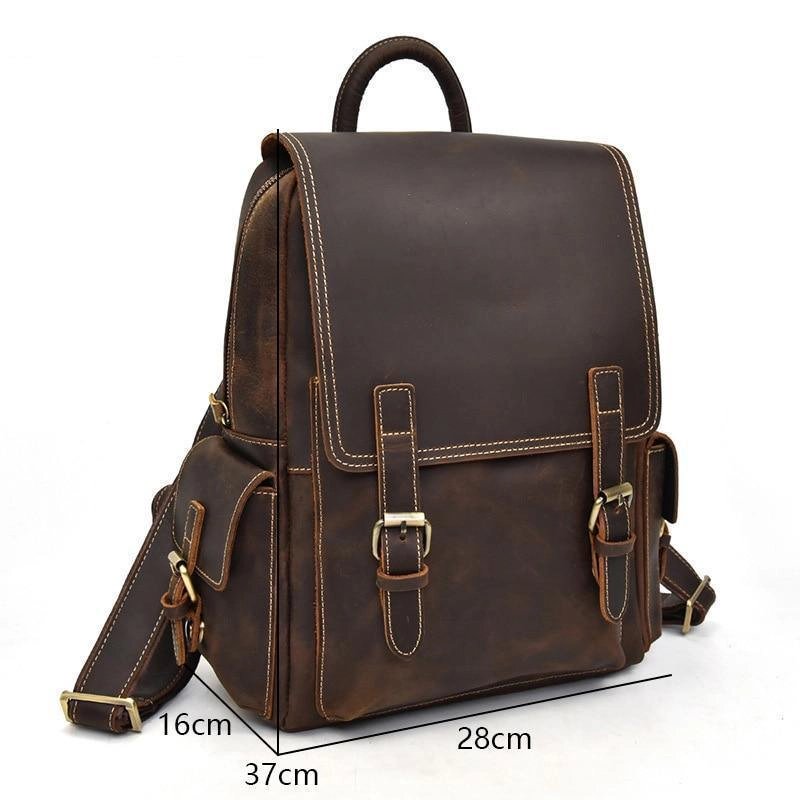 Steel Horse Leather Unisex The Freja Backpack | Handcrafted Leather Backpack