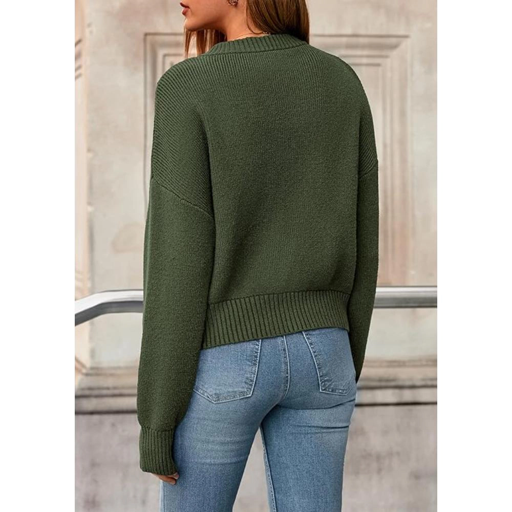 Urban Retreat Womens Ribbed Knit Chunky Cardigan Sweater