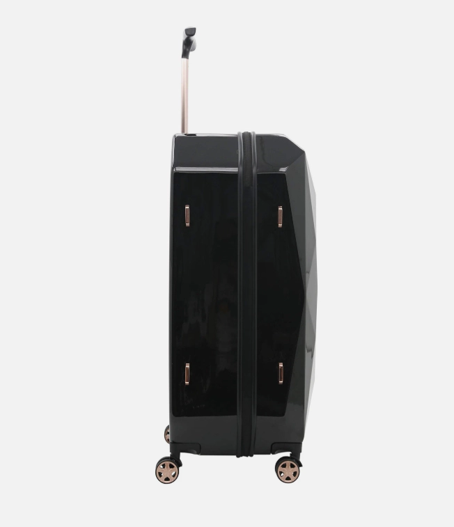 Kensie Women's Gemstone Luggage, Black, 2 Piece Set (28"/20")