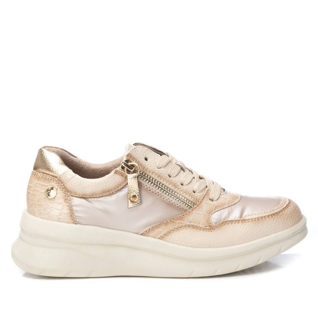 XTI Women's Sneakers Casual Lightweight Side-Zip Rubber Sole