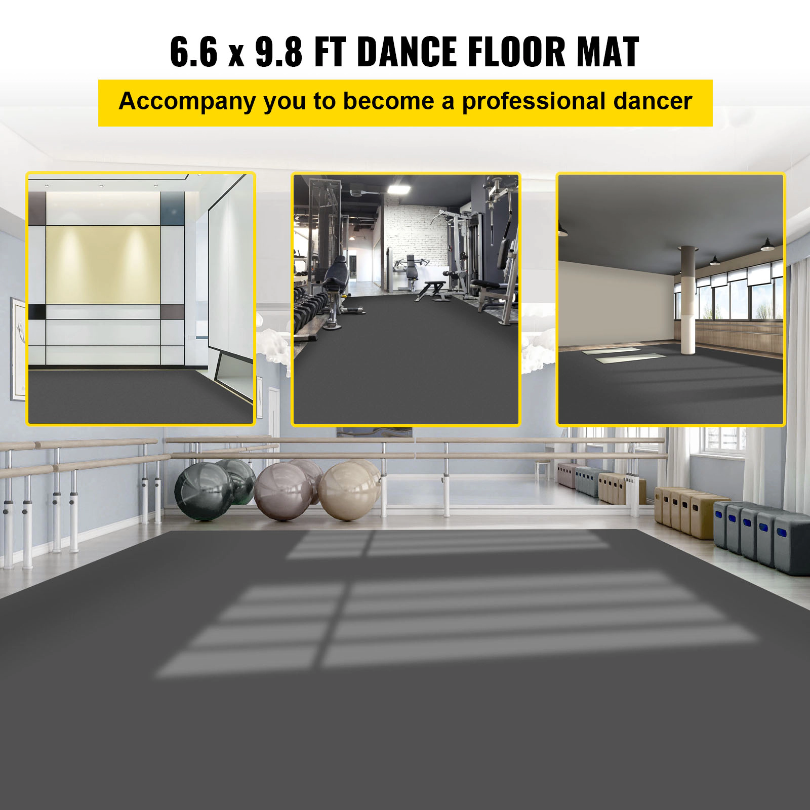 HONGGE Dance Floor Roll, Portable PVC Dance Flooring