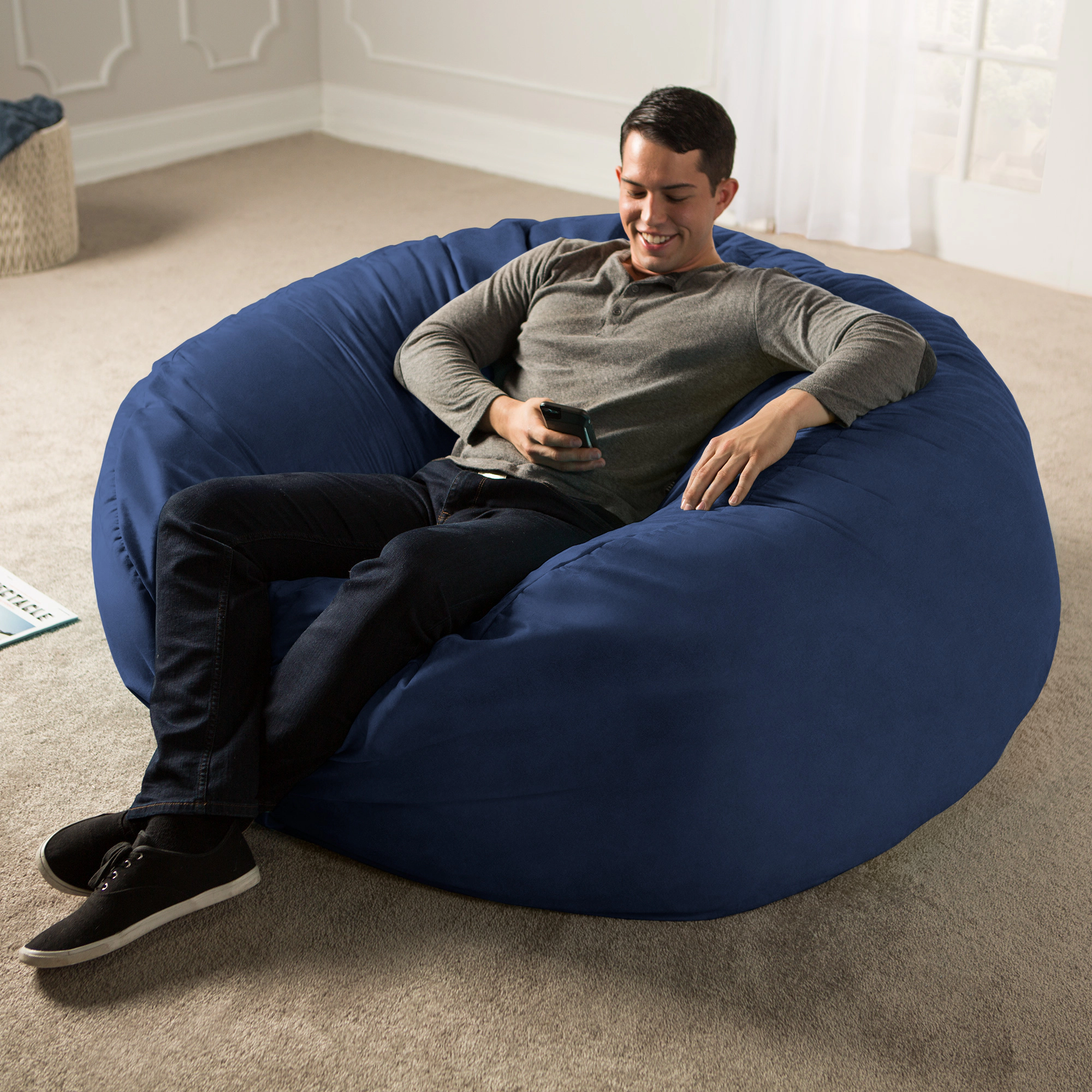 Jaxx Saxx 5 Foot Large Bean Bag w/ Removable Cover