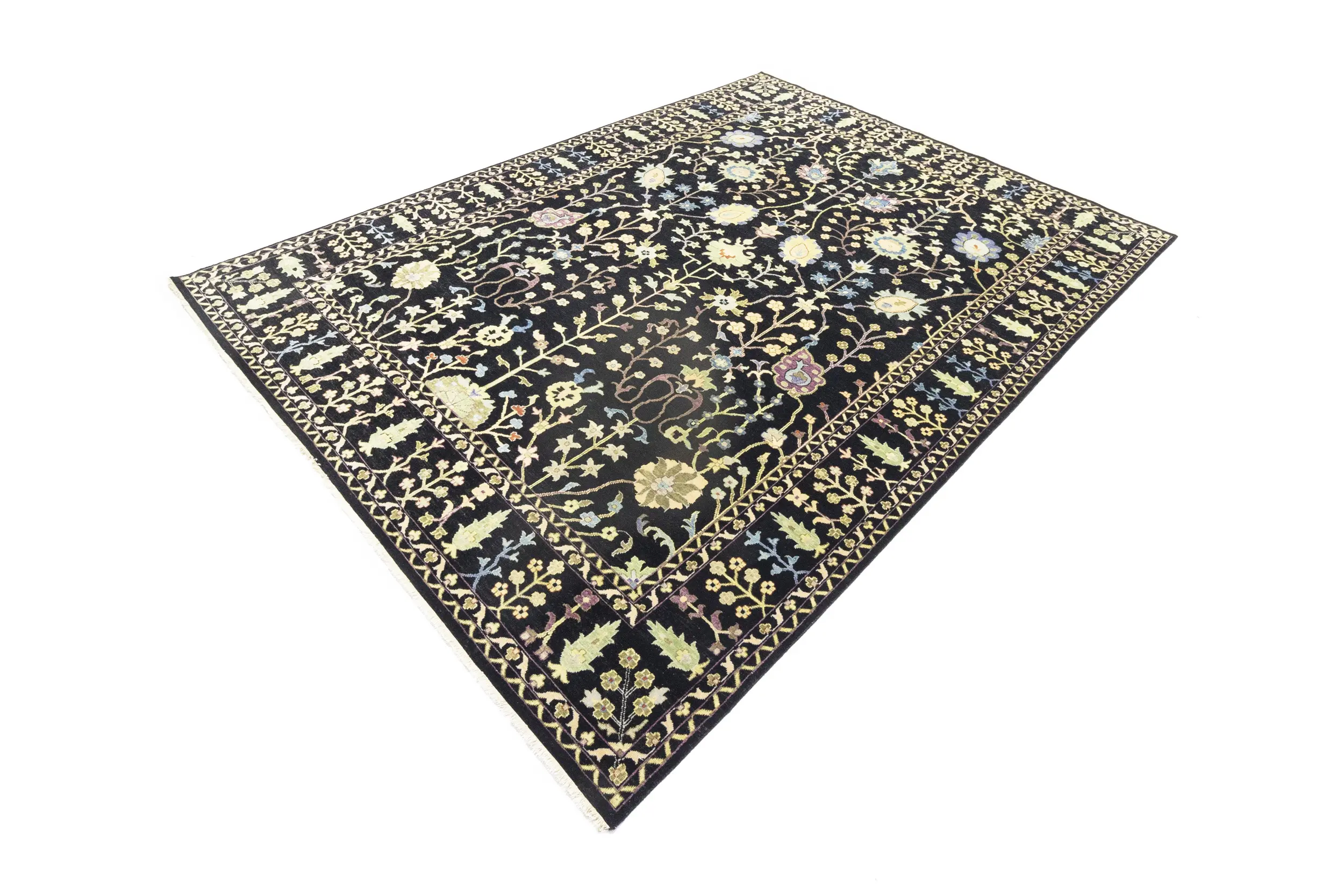 Magic Rugs Black Floral 10X14 Osh Chobi Oriental Rug