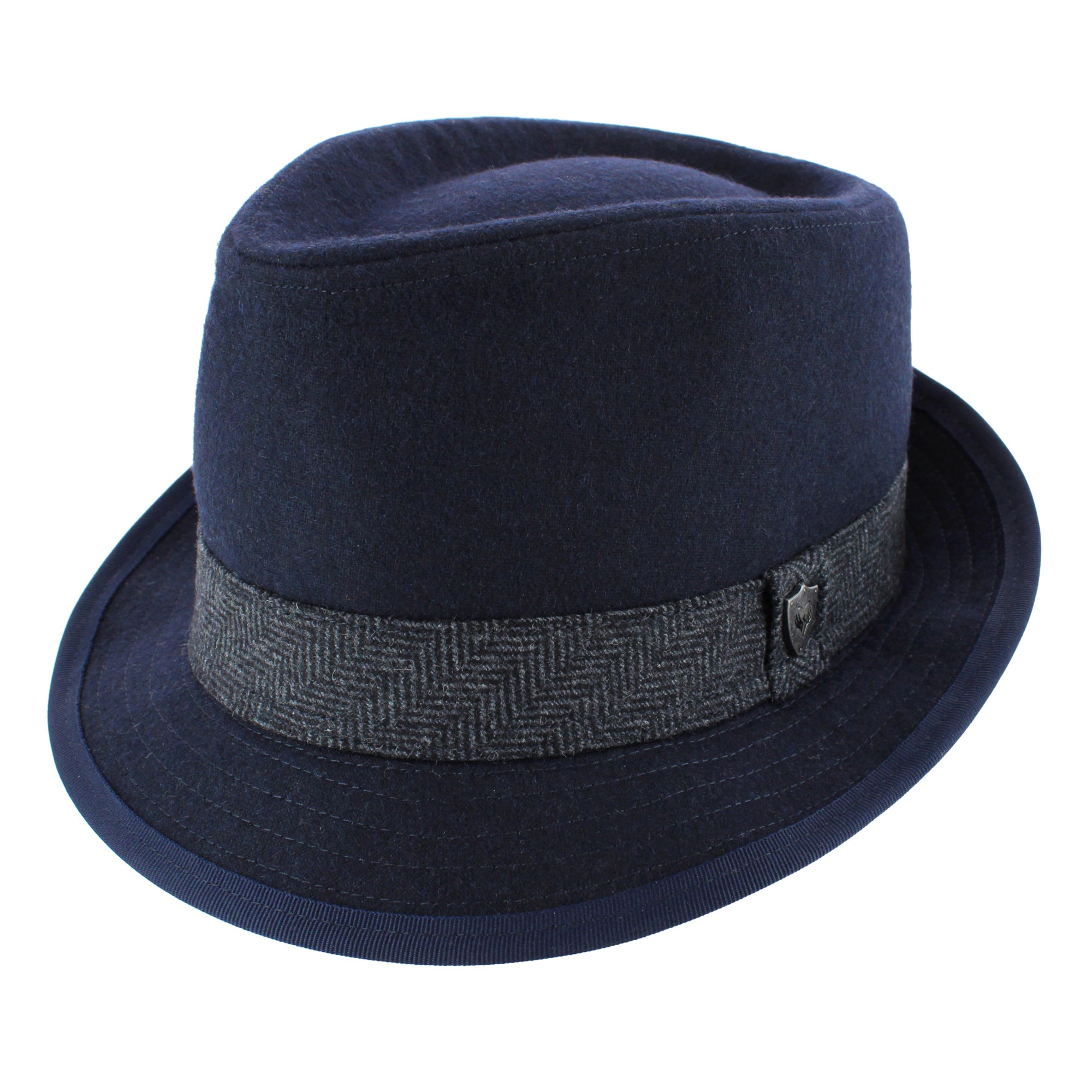 Ascentix Men's Wool Blend All Season Fedora Hat with Herringbone Band