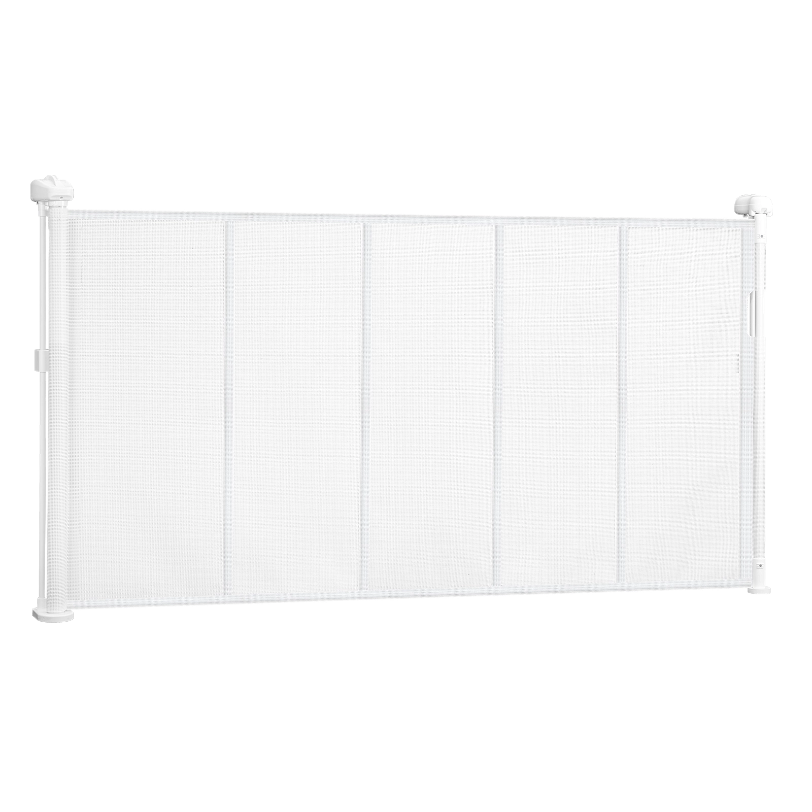 HONGGE Retractable Mesh Safety Gate, 34 in Tall, Extends up to 55 in Wide, Anti-Crawl for Stairs, White