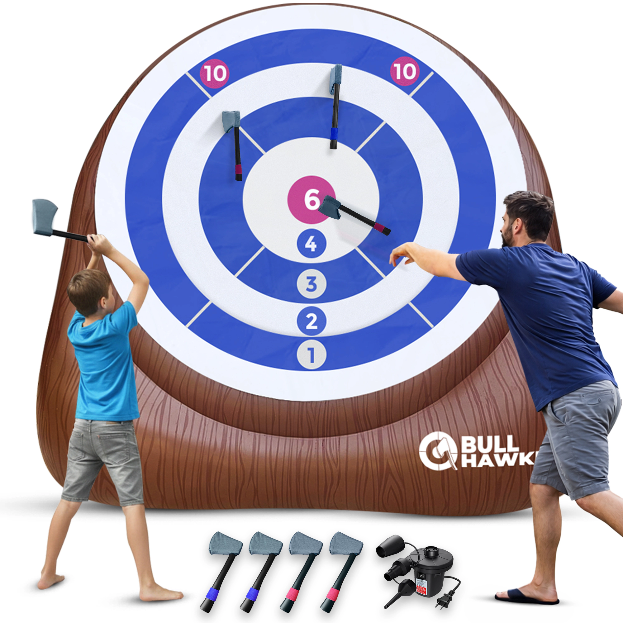 Swooc Games | Bull Hawker™ | Giant Axe Darts Game with 15+ Games