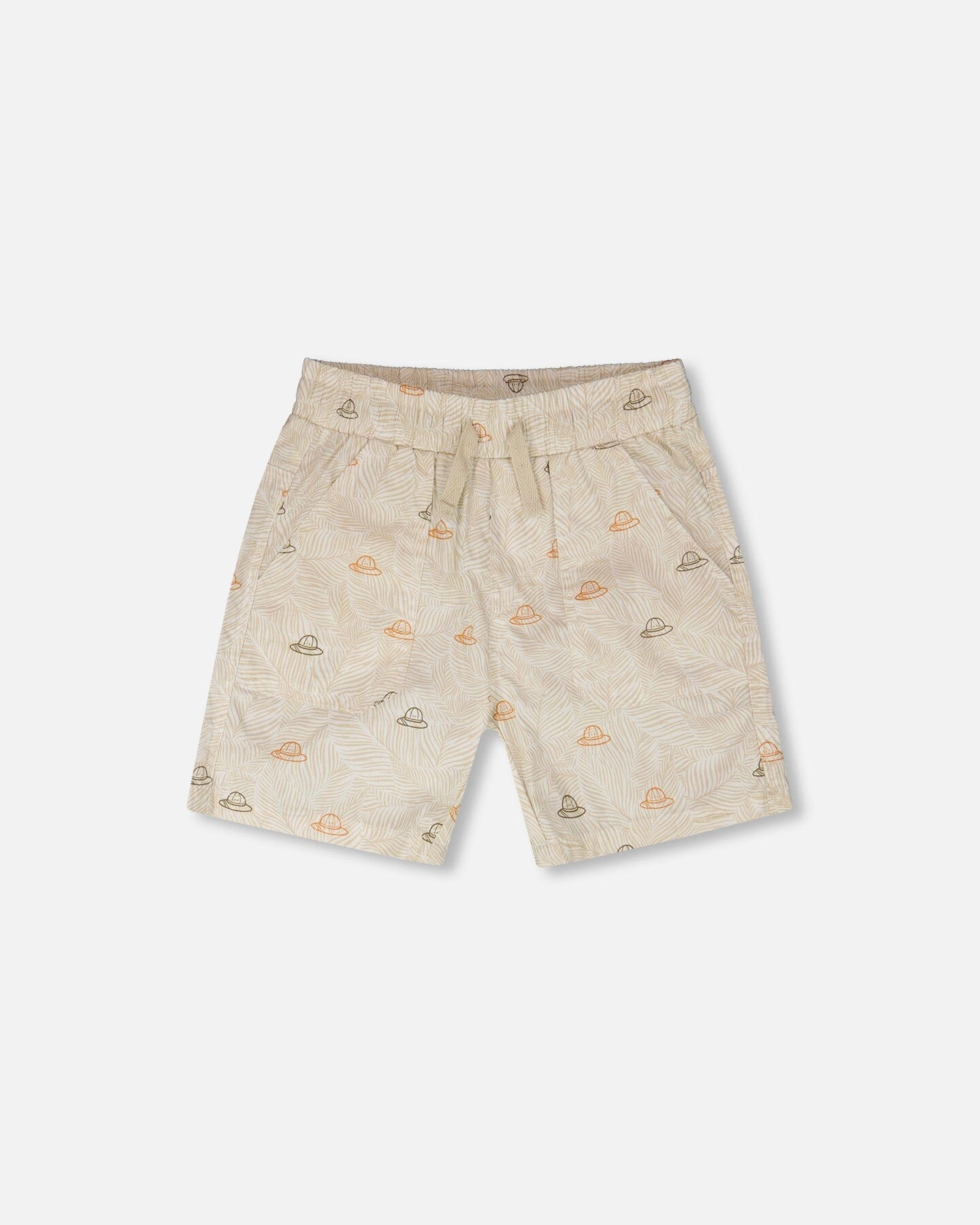 Deux par Deux Boys Poplin Shorts Safari Print