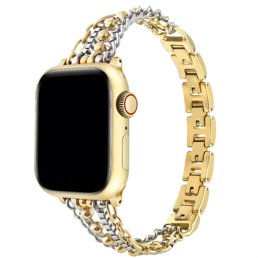 Posh Tech Womens Leo Stainless Steel Band for Apple Watch