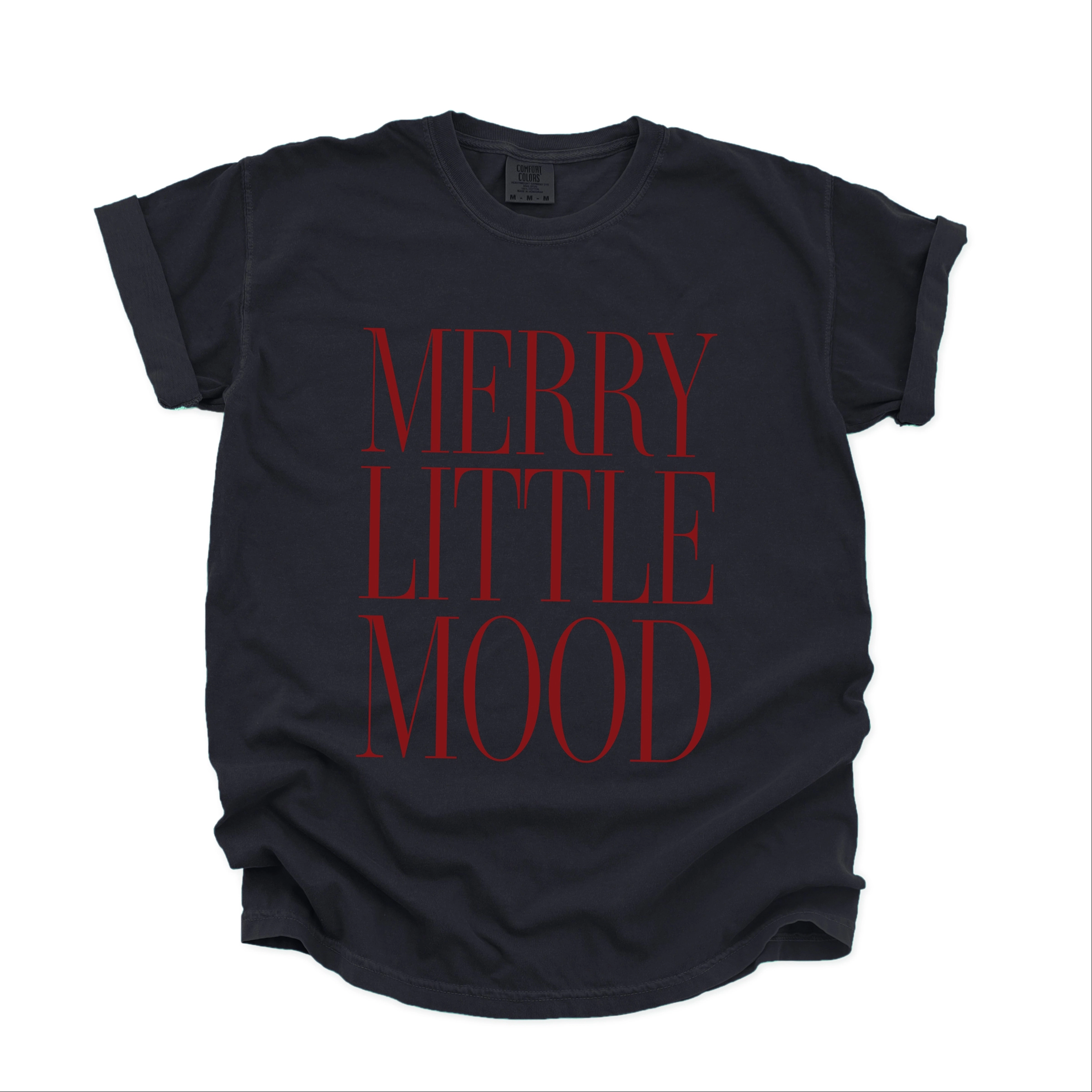 Simply Sage Market - Women's Garment Dyed Graphic T-Shirt Merry Little Mood Stacked