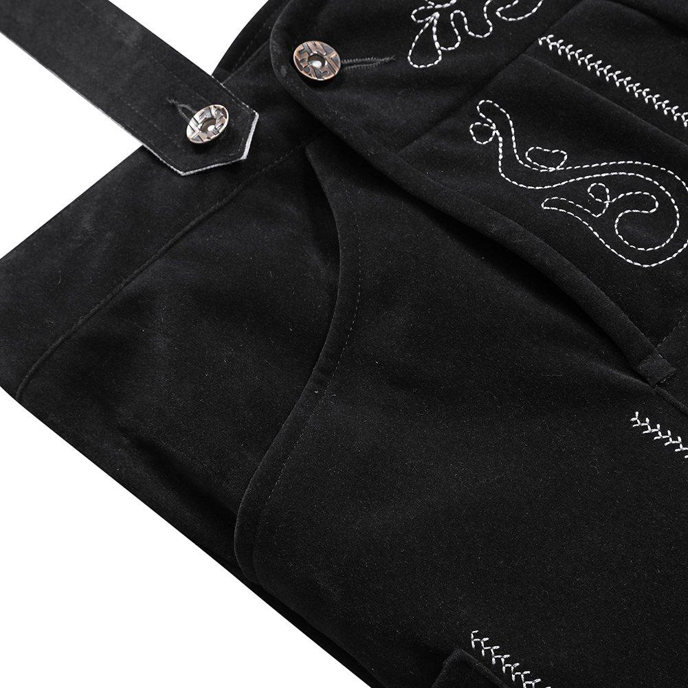 KOJOOIN Men Oktoberfest Lederhosen Bavarian Traditional Suspender Capri Pants German Beer Festival Overalls