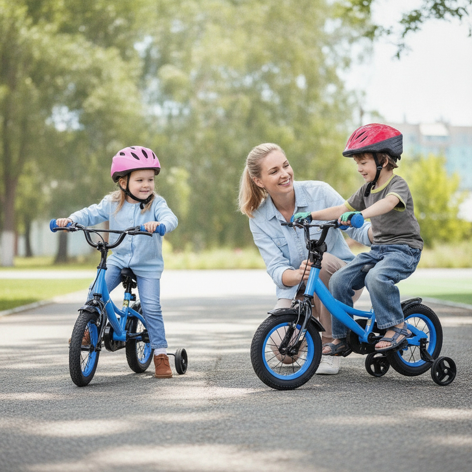 12-in Kids Bike Navy Detachable Training Wheels Kickstand Ages 3-4 Toddler Bicycle 145-lb Seat Capacity