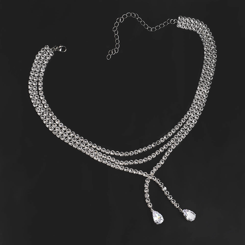 SOHI Women's Bling Multi-Layer Necklace