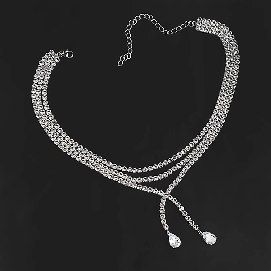 SOHI Women's Bling Multi-Layer Necklace