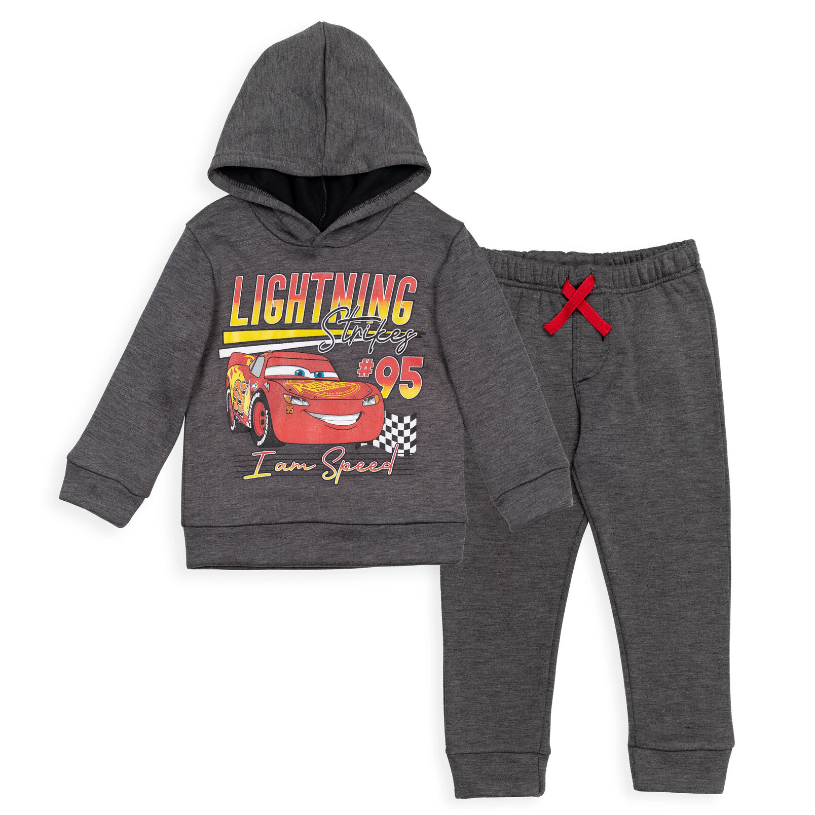 Disney Cars Boys' Racing Fleece 2-Piece Hoodie and Pants Set