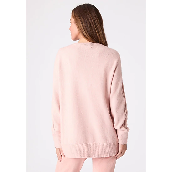 Roaman's Women's Plus Size Cozy Cable Crewneck Sweater