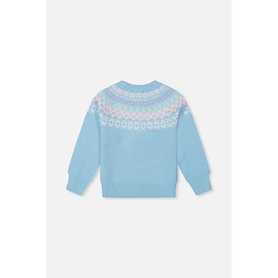 Deux par Deux Girls Nordic Jacquard Knit Sweater