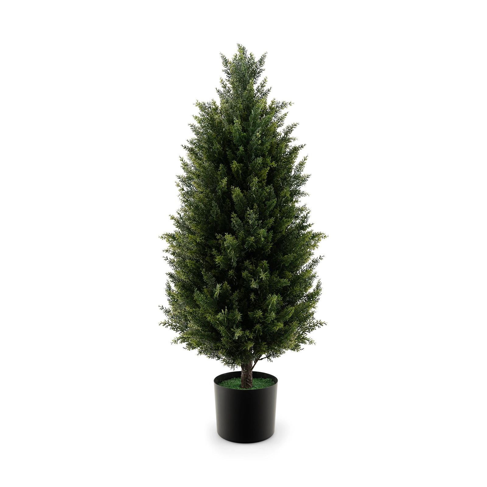 SlickBlue 37.5 in Artificial Cedar Tree with Planter for Indoor Outdoor Decor