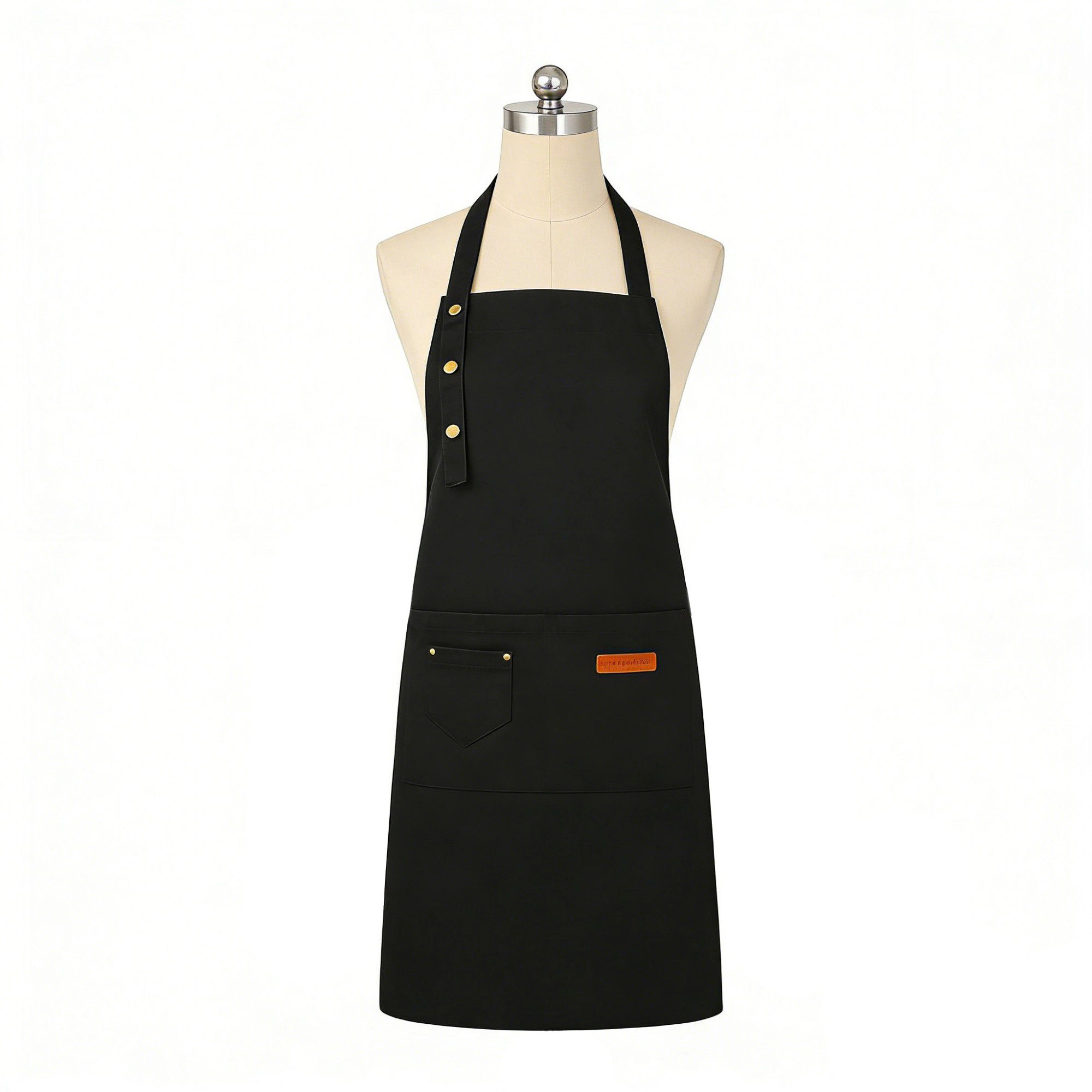 Alilang Women Kitchen Apron Polyester Adjustable Neck with Pocket for Cooking Baking Work Use